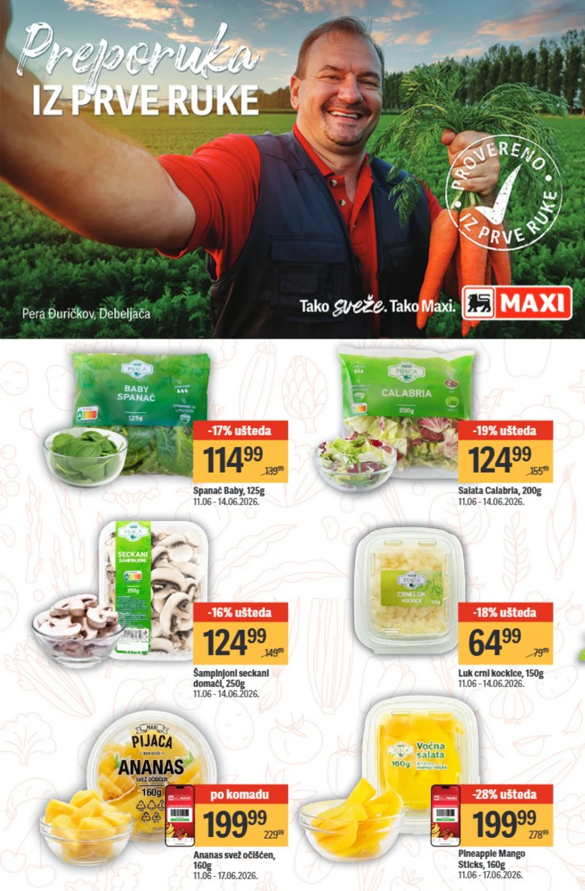 Baby spanać salata šampinjoni ananas i mango strana 10