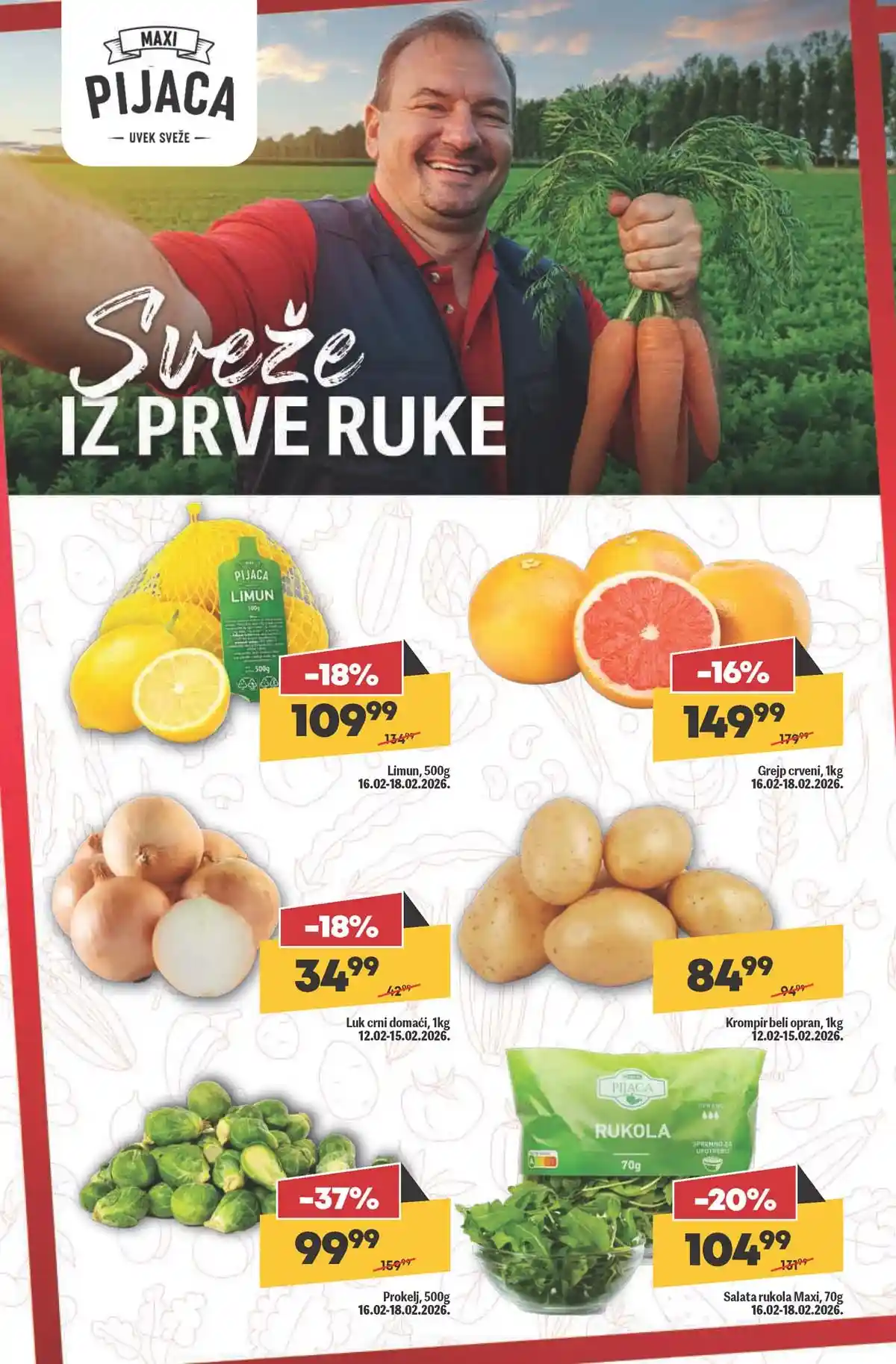 Maxi nedeljna akcija katalog strana 10 zamrznuti proizvodi popusti do 18. februara 2026 Maxi nedeljni katalog strana 10 zamrznuti proizvodi i gotova jela Srbija februar 2026