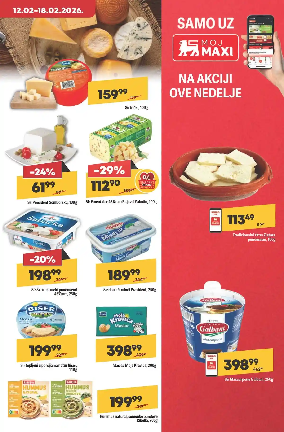 Maxi katalog nedeljna akcija strana 13 baby proizvodi popusti do 18. februara 2026 Maxi nedeljni katalog strana 13 proizvodi za bebe i porodicu Srbija februar 2026
