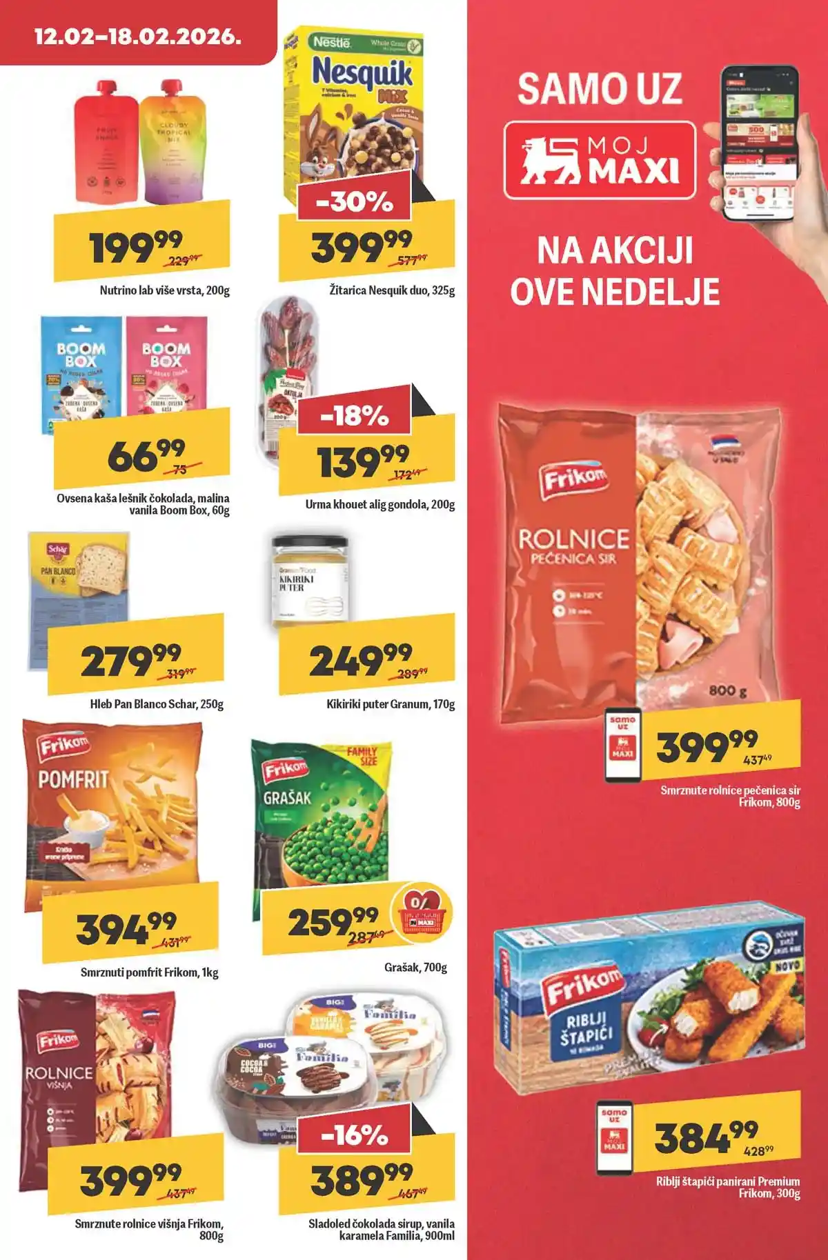 Maxi katalog nedeljna akcija strana 15 oprema za dom popusti do 18. februara 2026 Maxi nedeljni katalog strana 15 kućni tekstil i oprema za dom Srbija februar 2026