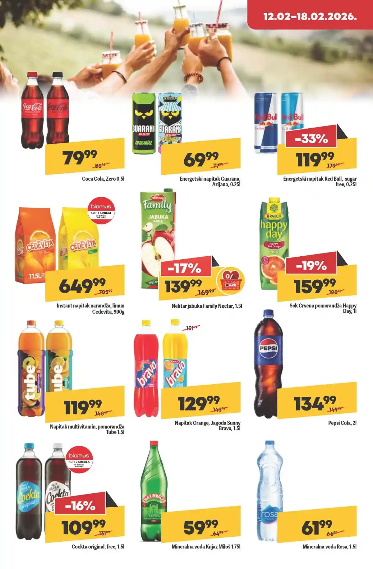 Maxi nedeljna akcija katalog strana 20 promocije do 18. februara 2026 Maxi nedeljni katalog strana 20 promocije i kuponi Srbija februar 2026