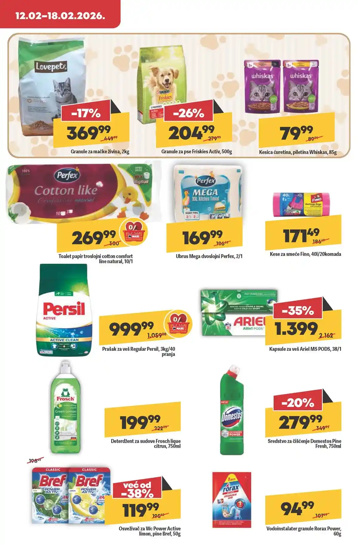 Maxi katalog nedeljna akcija strana 23 dodatni popusti do 18. februara 2026 Maxi nedeljni katalog strana 23 dodatne akcije i sniženja Srbija februar 2026