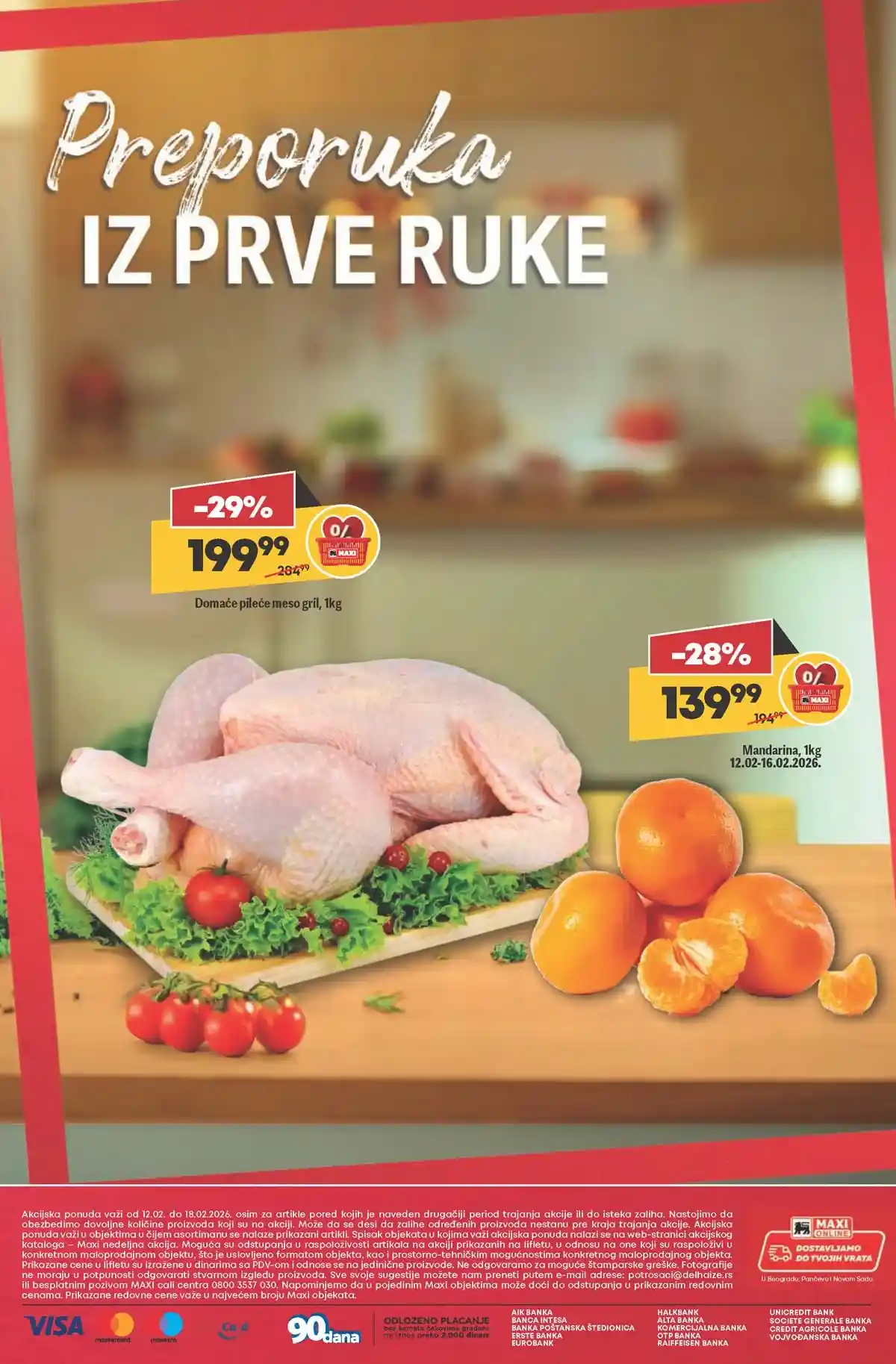 Maxi nedeljna akcija katalog strana 24 završne ponude do 18. februara 2026 Maxi nedeljni katalog strana 24 završne ponude i popusti Srbija februar 2026