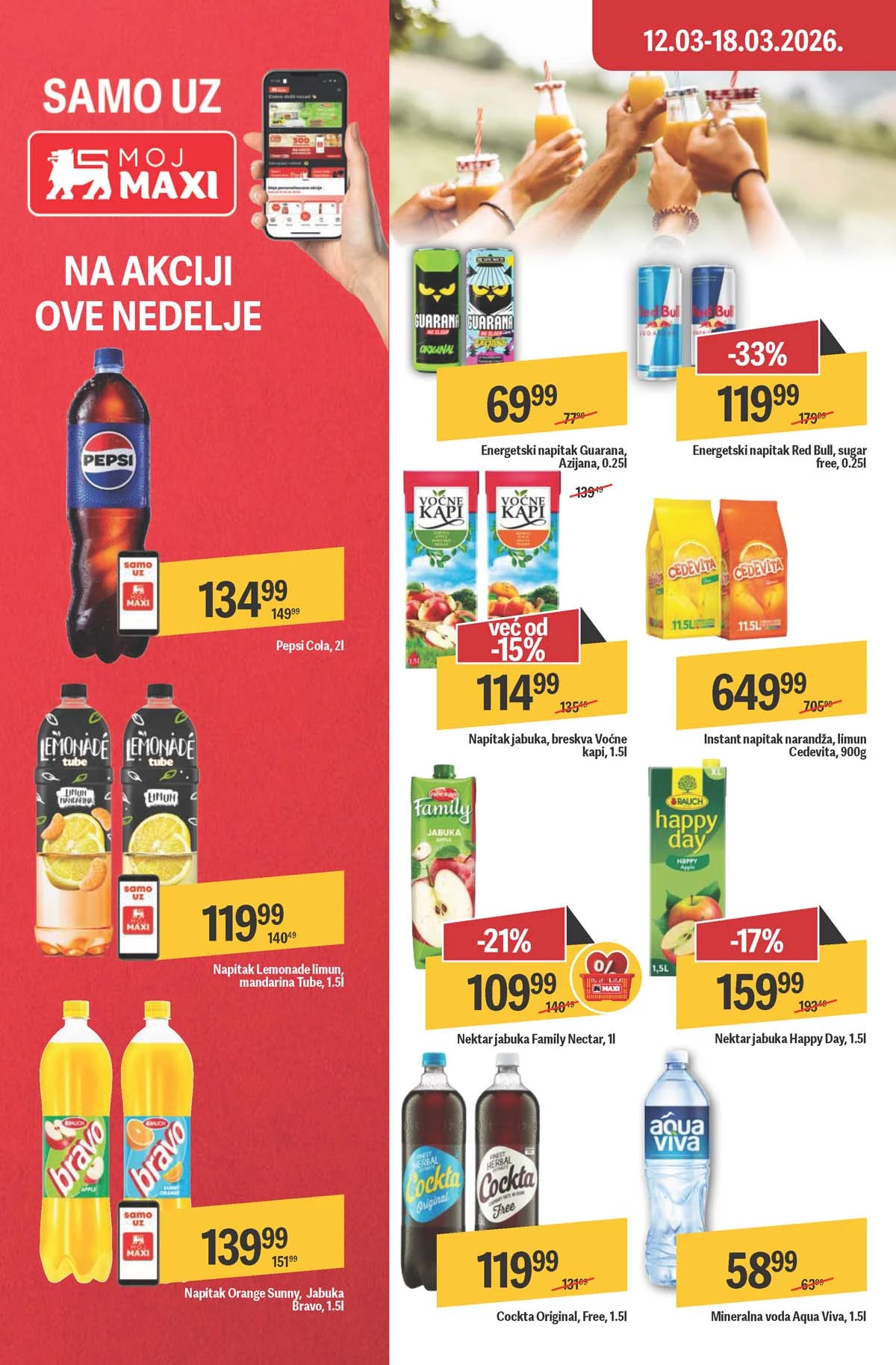 Maxi nedeljna akcija katalog strana 24 završne ponude do 18. mart 2026 Maxi nedeljni katalog strana 24 završne ponude i popusti Srbija mart 2026