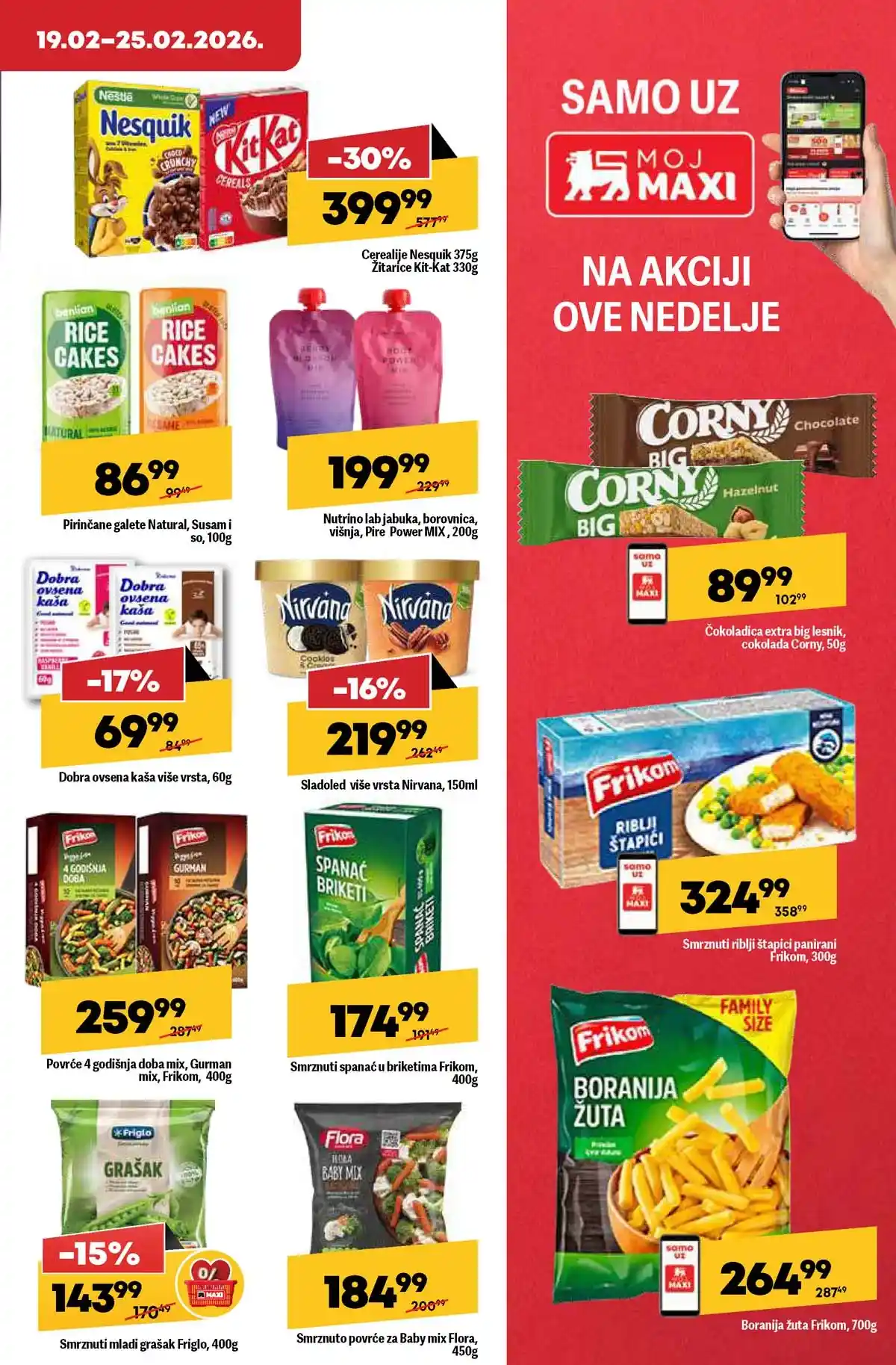 Maxi katalog nedeljna akcija strana 15 oprema za dom popusti do 25. februara 2026 Maxi nedeljni katalog strana 15 kućni tekstil i oprema za dom Srbija februar 2026