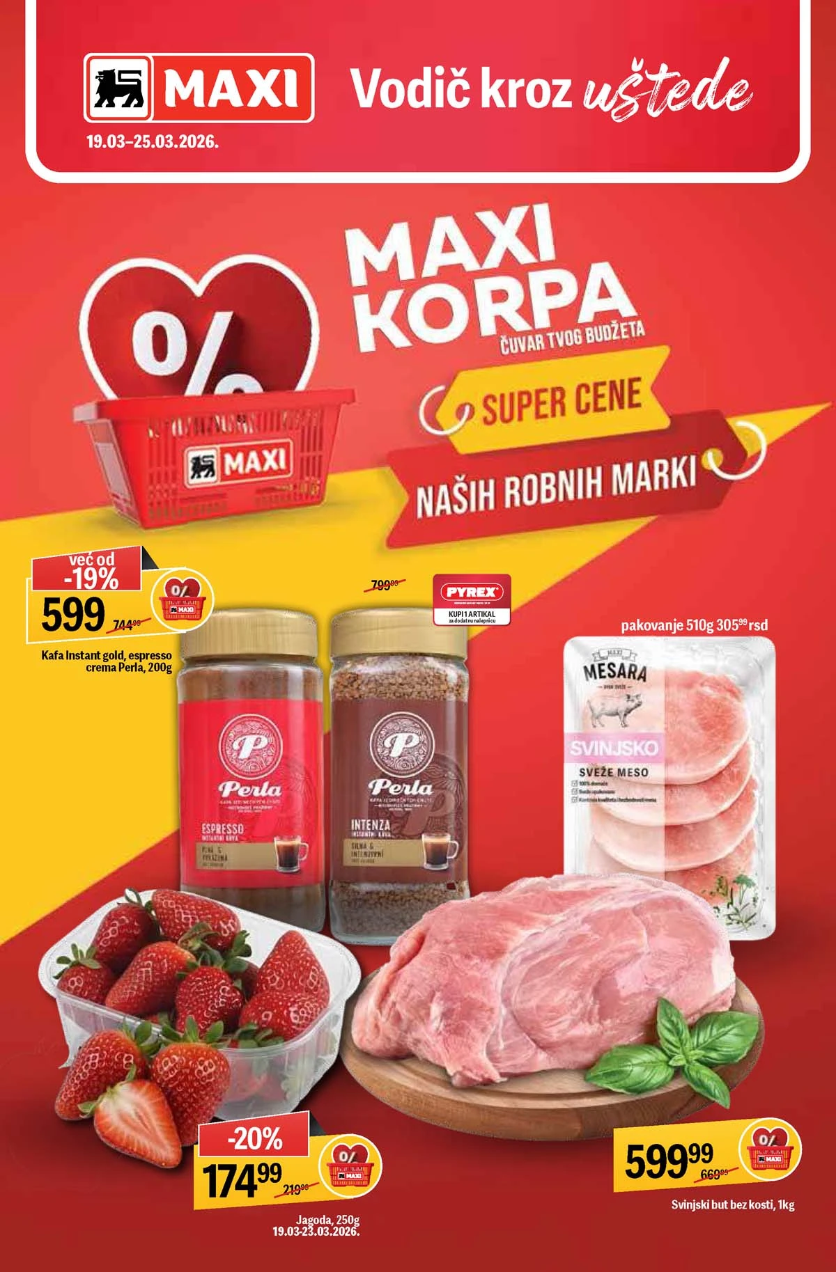 Maxi akcija do 50 posto katalog sniženja prehrana i piće mart 2026 Srbija