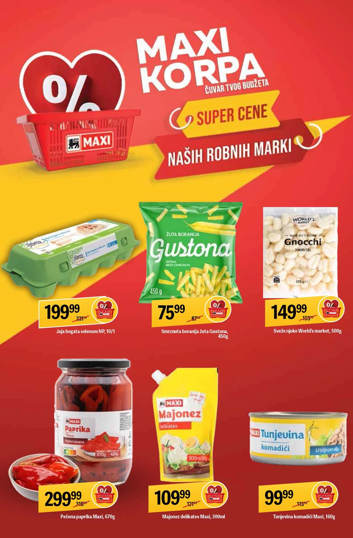 Maxi nedeljna akcija katalog strana 6 voće i povrće popusti do 25. mart 2026 Maxi nedeljni katalog strana 6 voće i povrće po sniženim cenama Srbija mart 2026