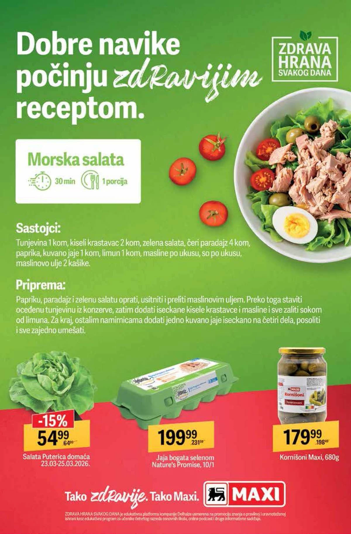 Maxi nedeljna akcija katalog strana 10 zamrznuti proizvodi popusti do 25. mart 2026 Maxi nedeljni katalog strana 10 zamrznuti proizvodi i gotova jela Srbija mart 2026