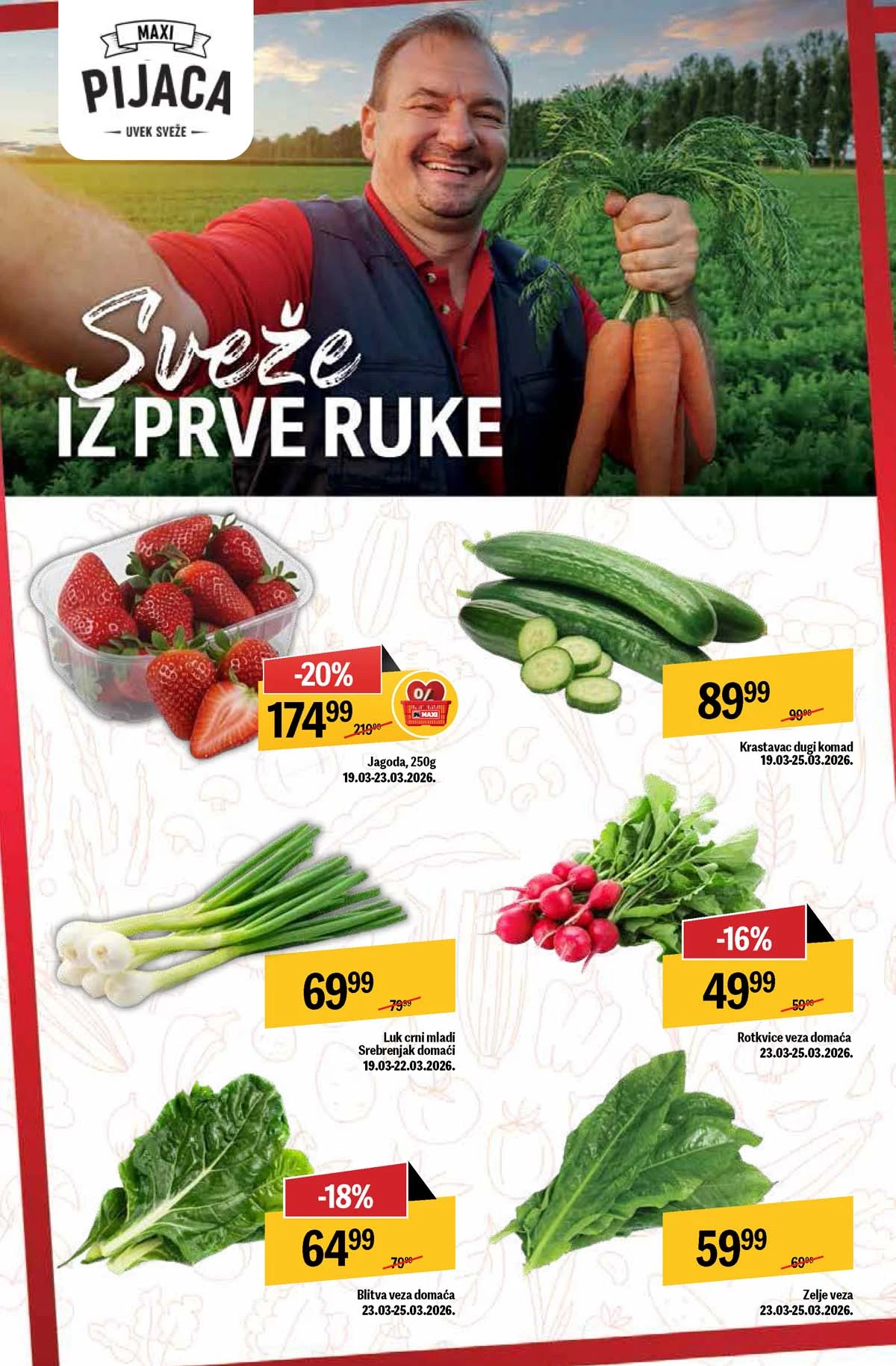 Maxi nedeljna akcija katalog strana 18 posebne ponude do 25. mart 2026 Maxi nedeljni katalog strana 18 posebne nedeljne ponude Srbija mart 2026