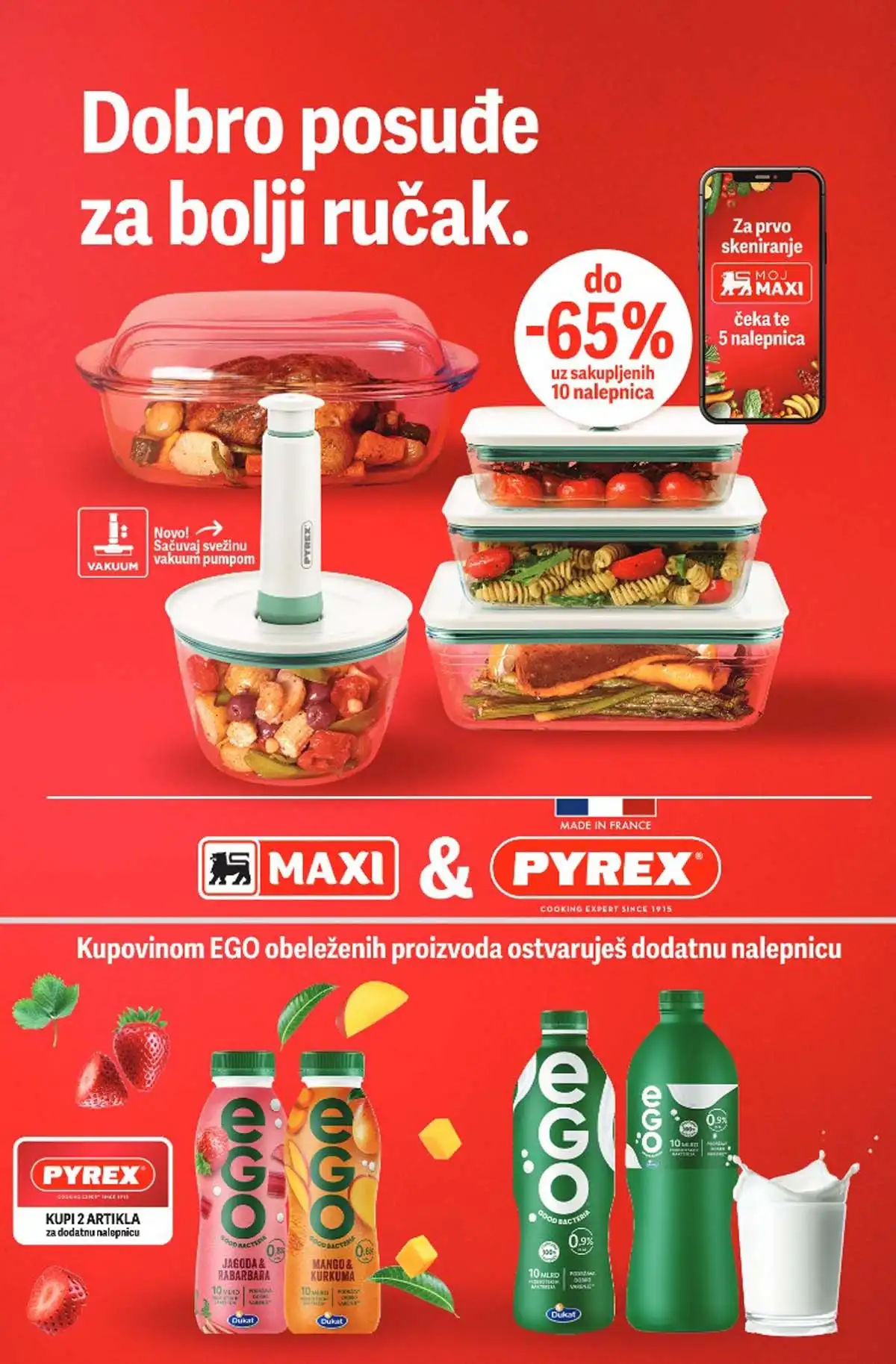 Maxi nedeljni katalog strana 5 mlečni proizvodi sirevi i jogurti akcija Srbija mart  2026