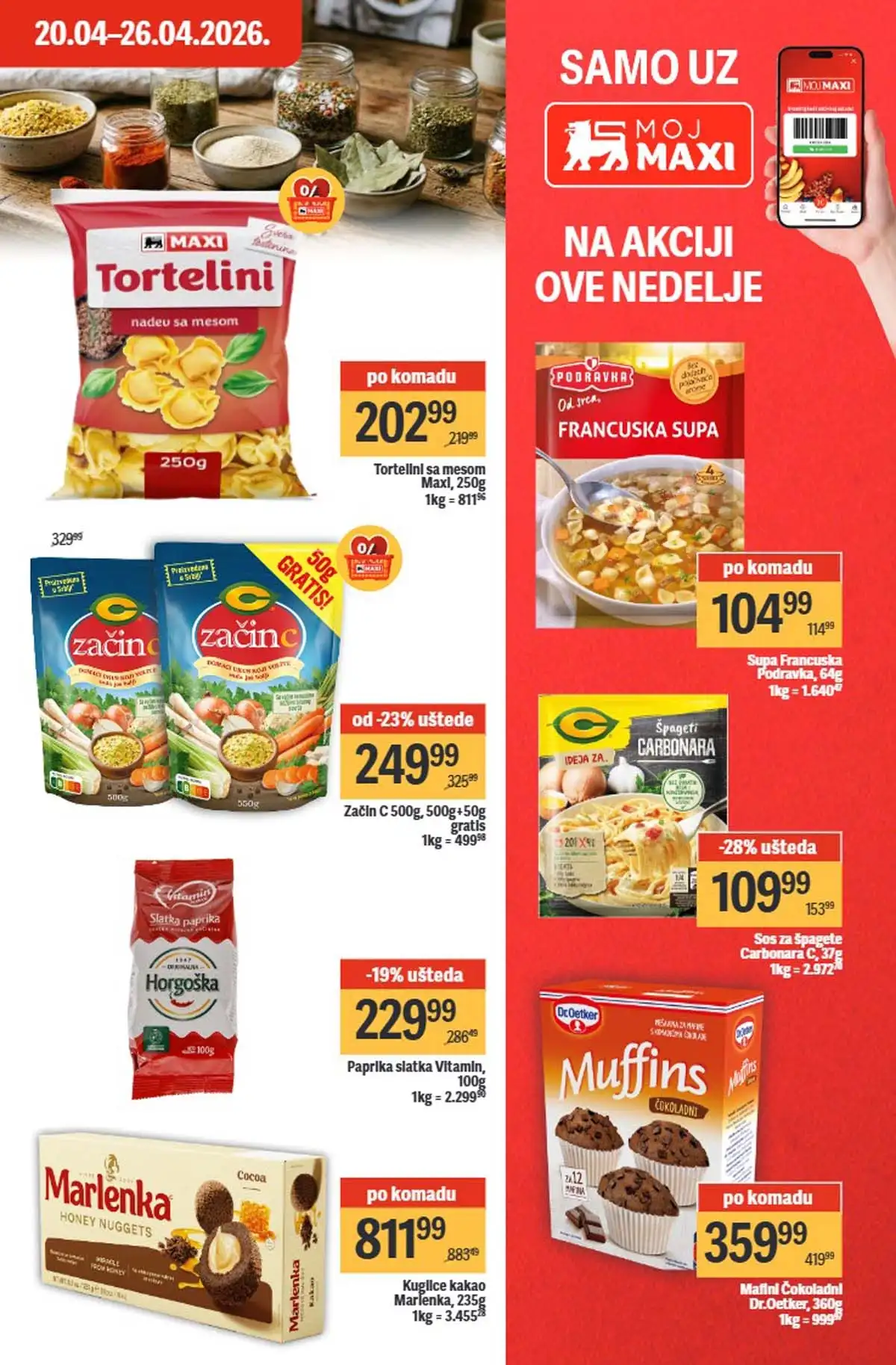 Maxi nedeljni katalog strana 17 akcije na piće i pakovanja Srbija mart  2026