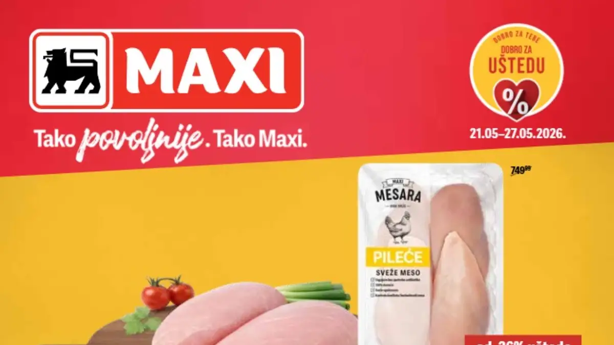 Maxi katalog 21–27.05.2026 Srbija – sladoledi, pića, sveže meso i voće po sniženim cenama