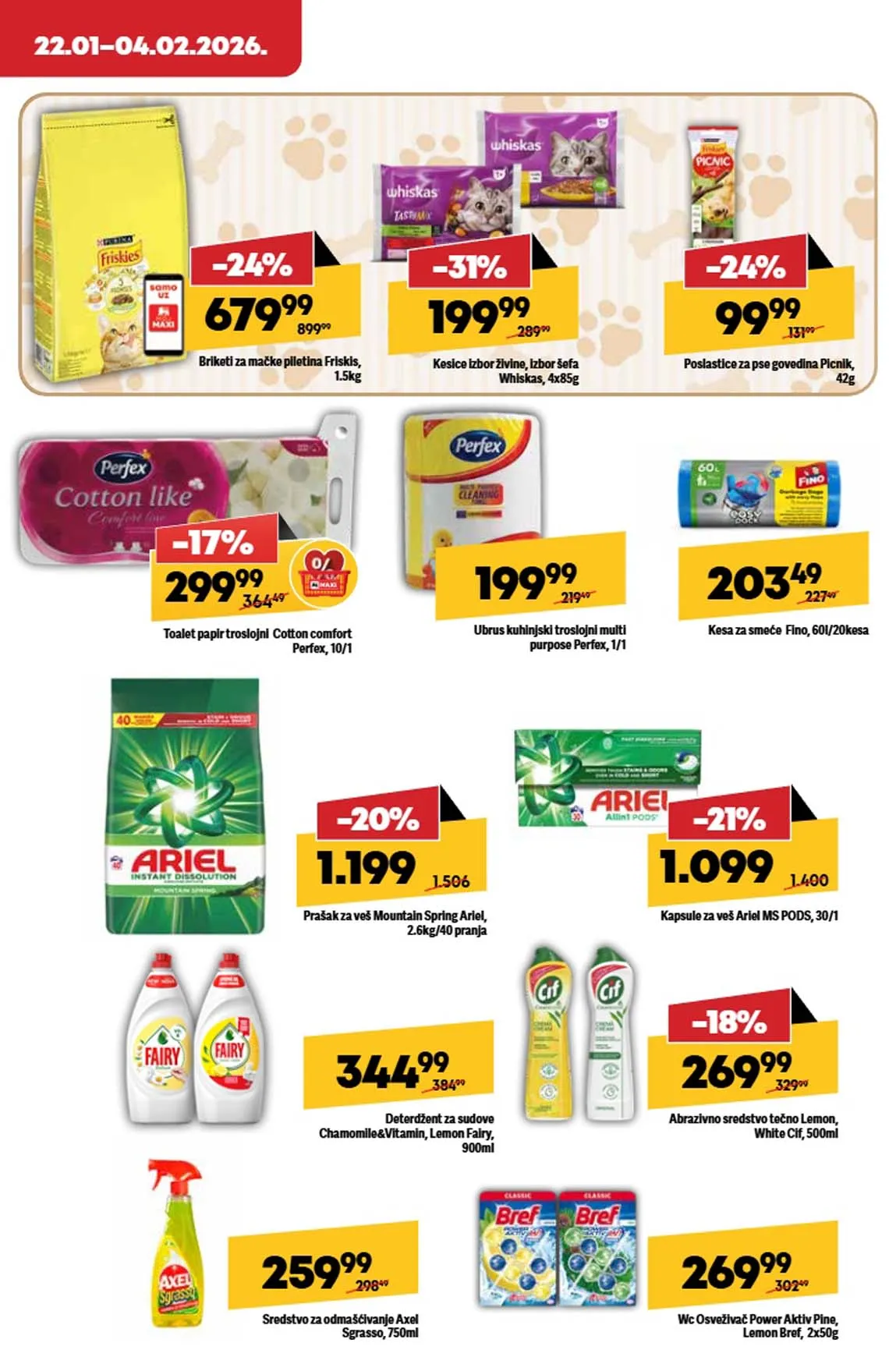 Maxi nedeljna akcija sniženja Maxi nedeljna akcija sniženja