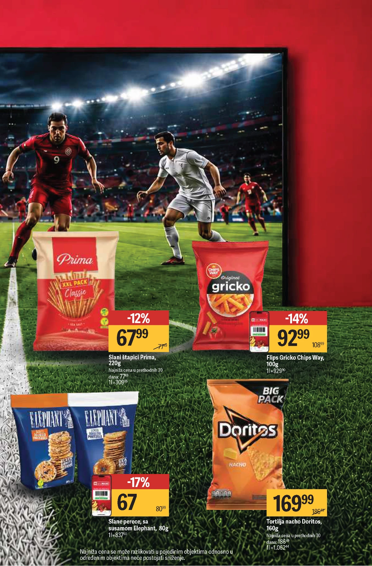 Maxi akcija na štapiće, perece, Doritos i grickalice