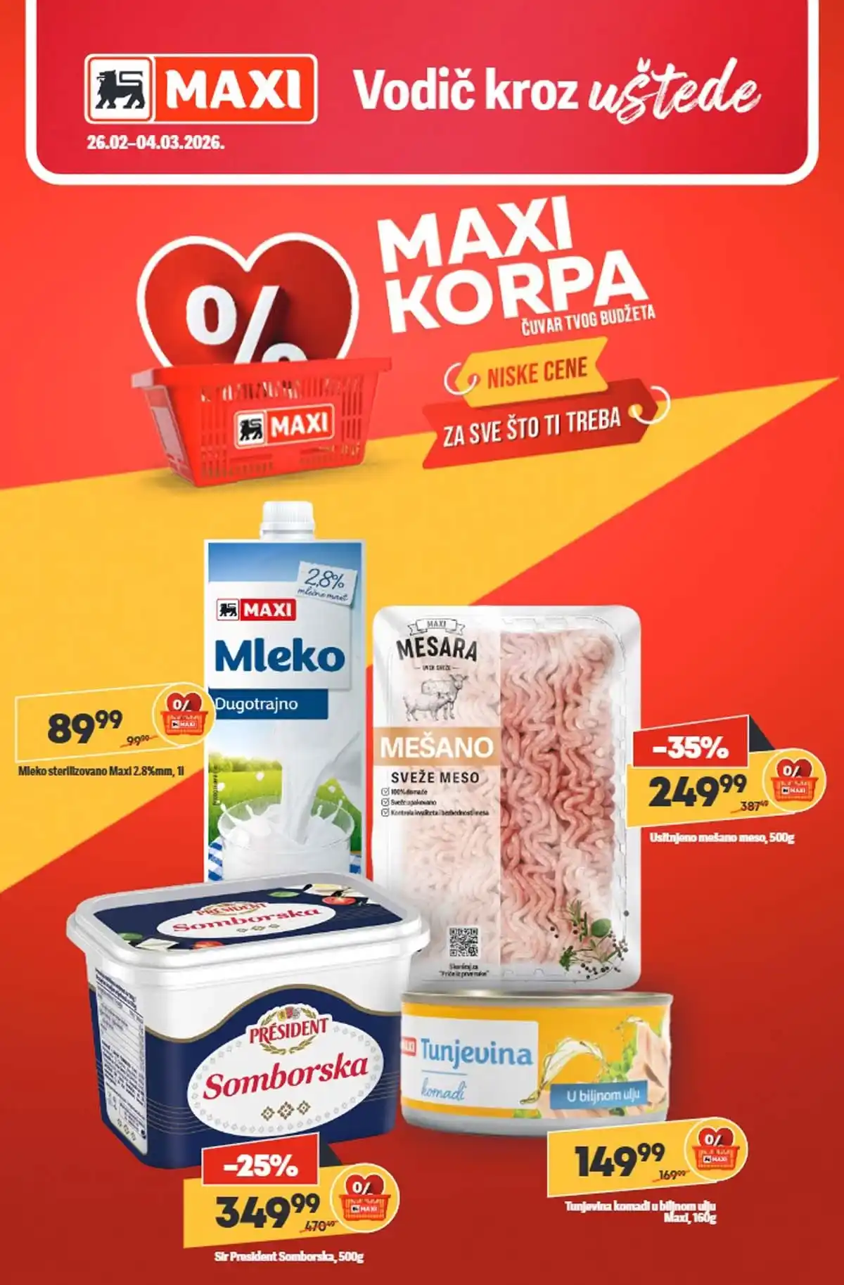 Maxi nedeljni katalog akcija Srbija do 4. marta 2026