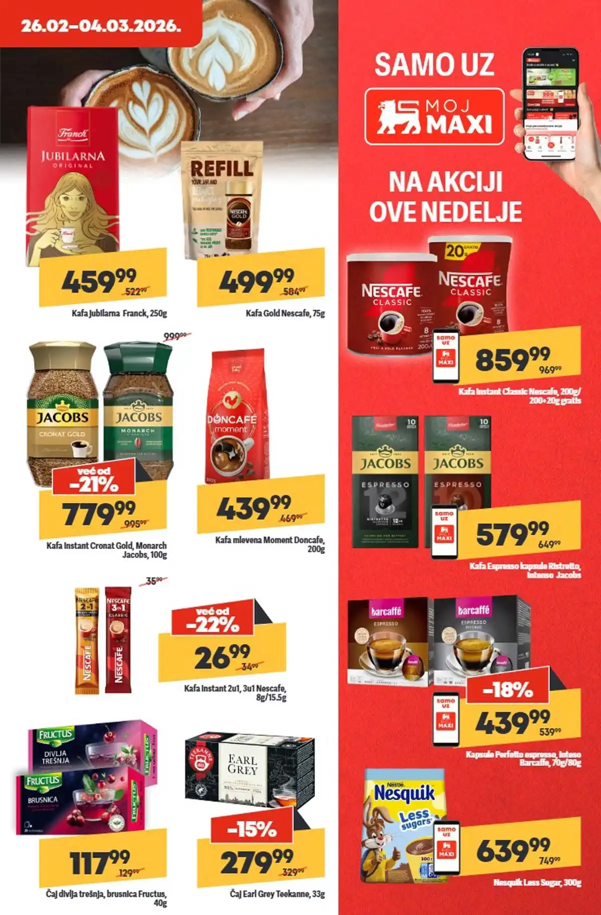 Maxi katalog nedeljna akcija strana 19 dodatni popusti do 4. mart 2026 Maxi nedeljni katalog strana 19 dodatni popusti i paketi Srbija mart 2026