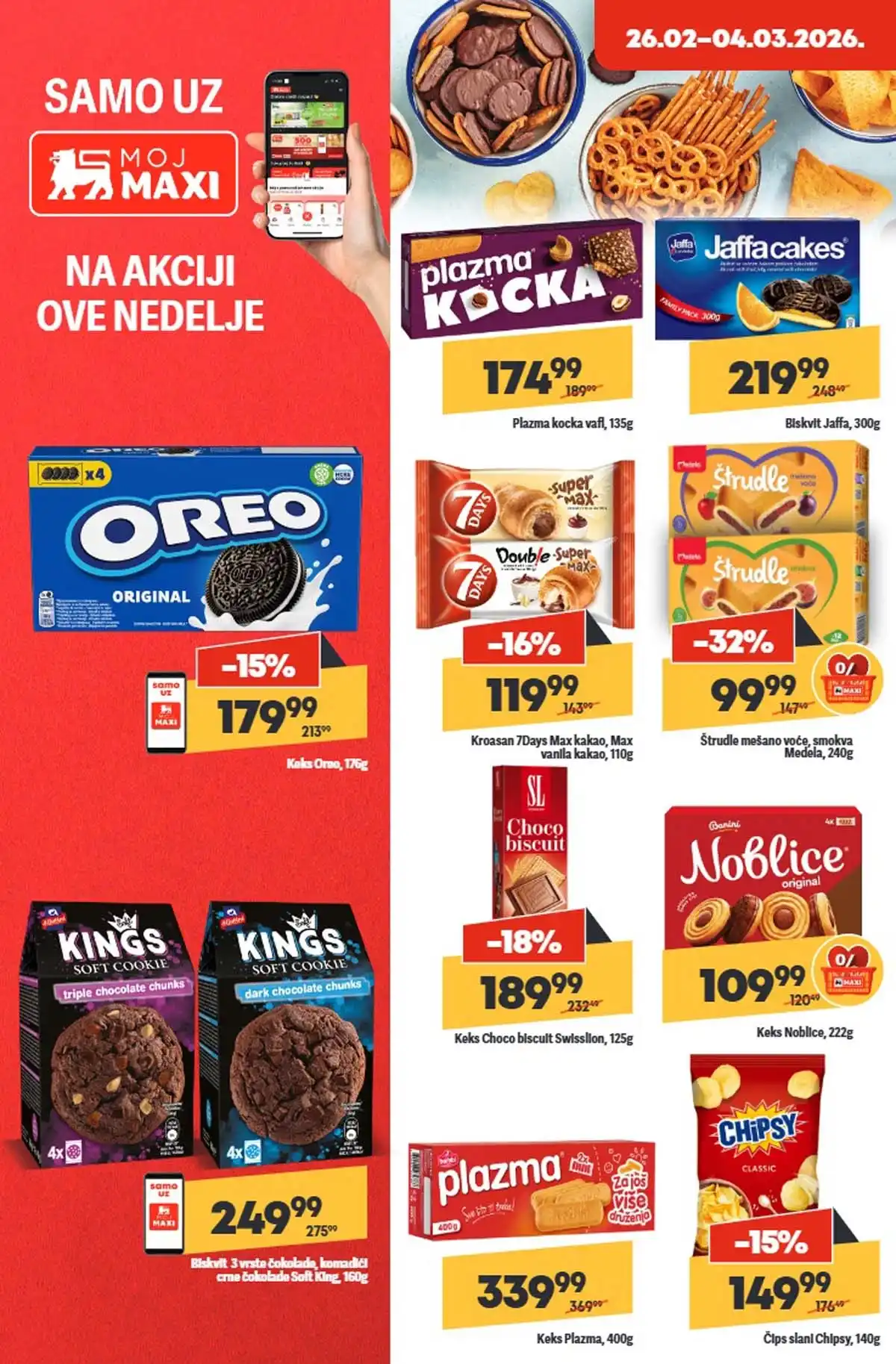 Maxi nedeljna akcija katalog strana 20 promocije do 4. mart 2026 Maxi nedeljni katalog strana 20 promocije i kuponi Srbija mart 2026