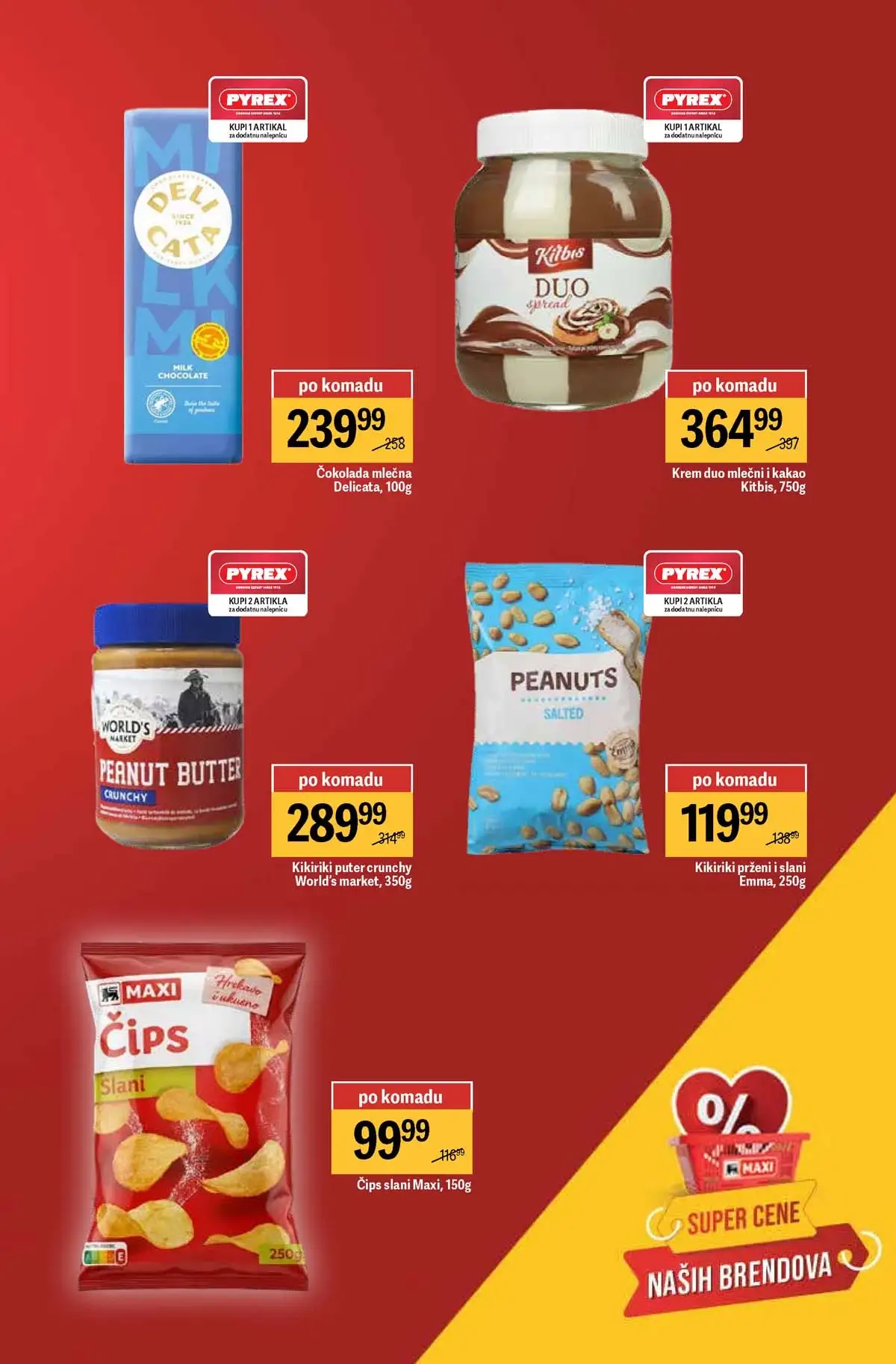 Maxi katalog nedeljna akcija strana 9 osnovne namirnice sniženja do 01. april 2026 Maxi nedeljni katalog strana 9 osnovne namirnice brašno ulje šećer Srbija mart 2026