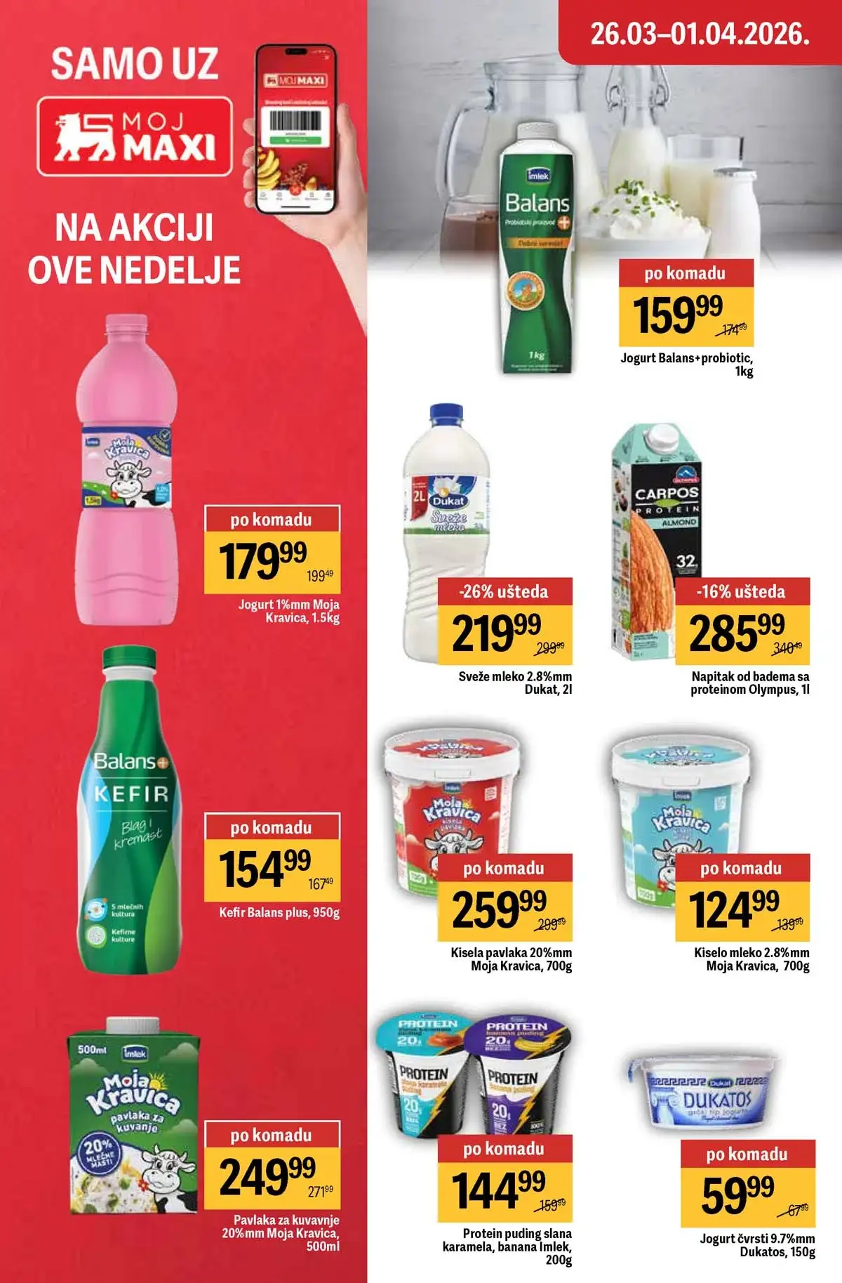 Maxi nedeljna akcija katalog strana 24 završne ponude do 01. april 2026 Maxi nedeljni katalog strana 24 završne ponude i popusti Srbija mart 2026