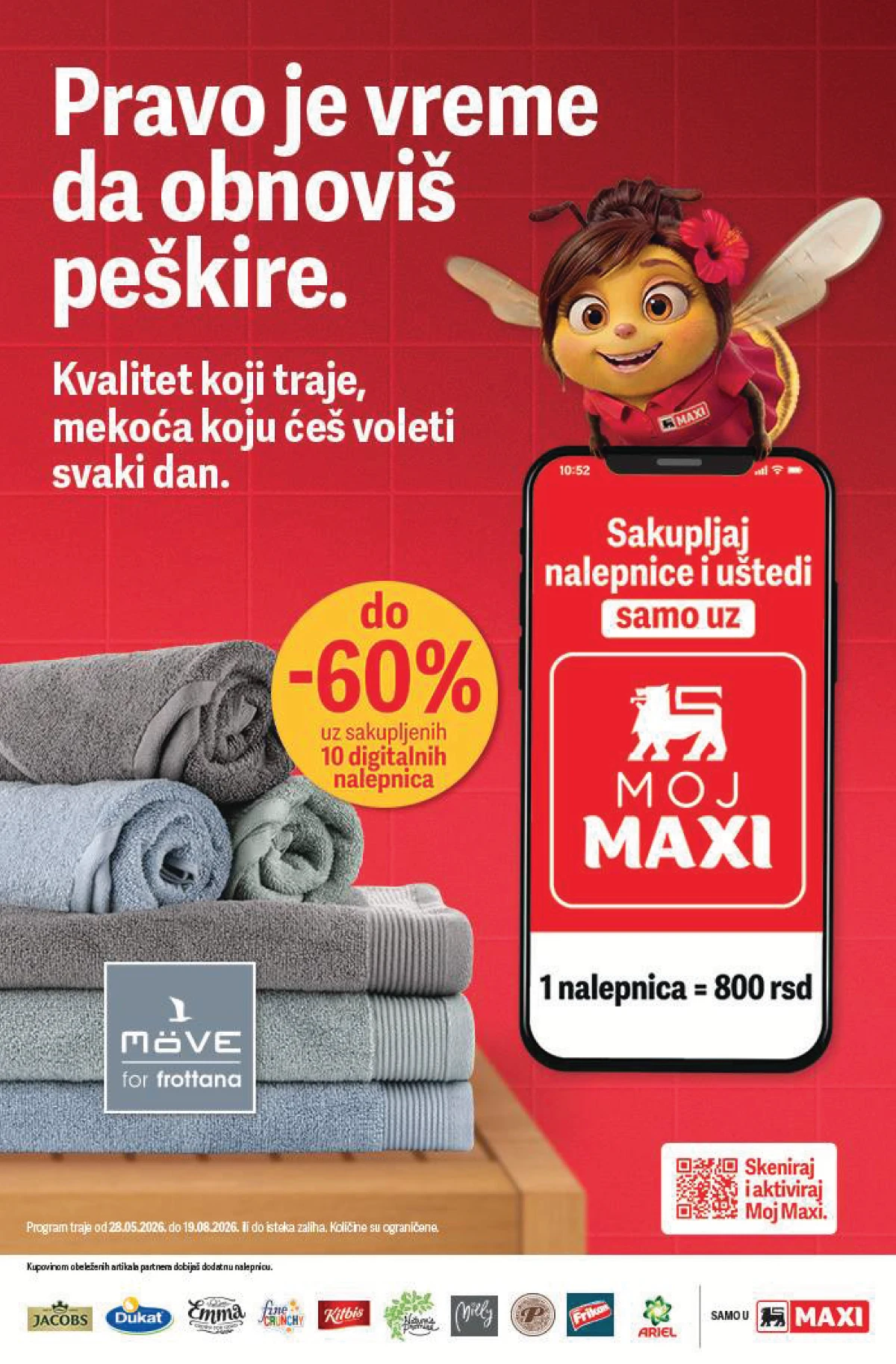 Maxi MOVE peškiri akcija do 60 posto i digitalne nalepnice do 19.08.2026