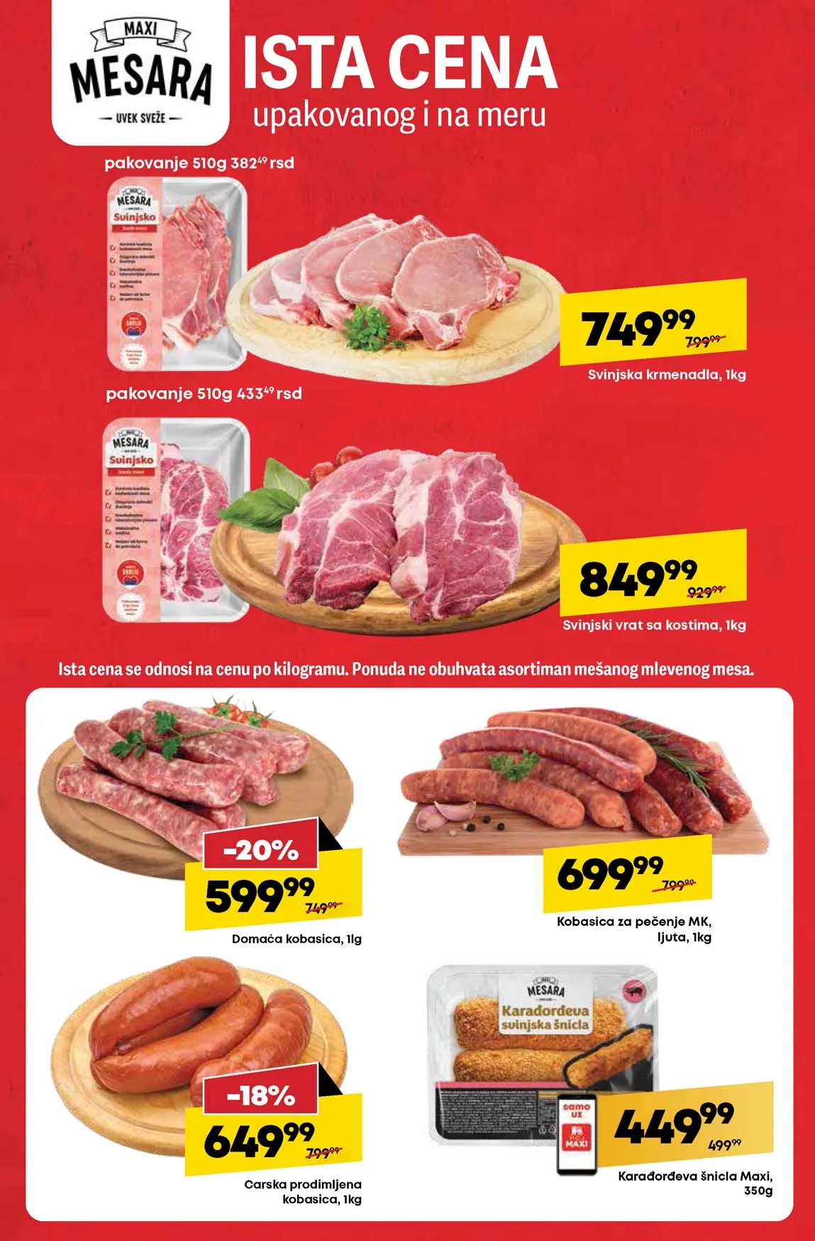Maxi nedeljna akcija sniženja