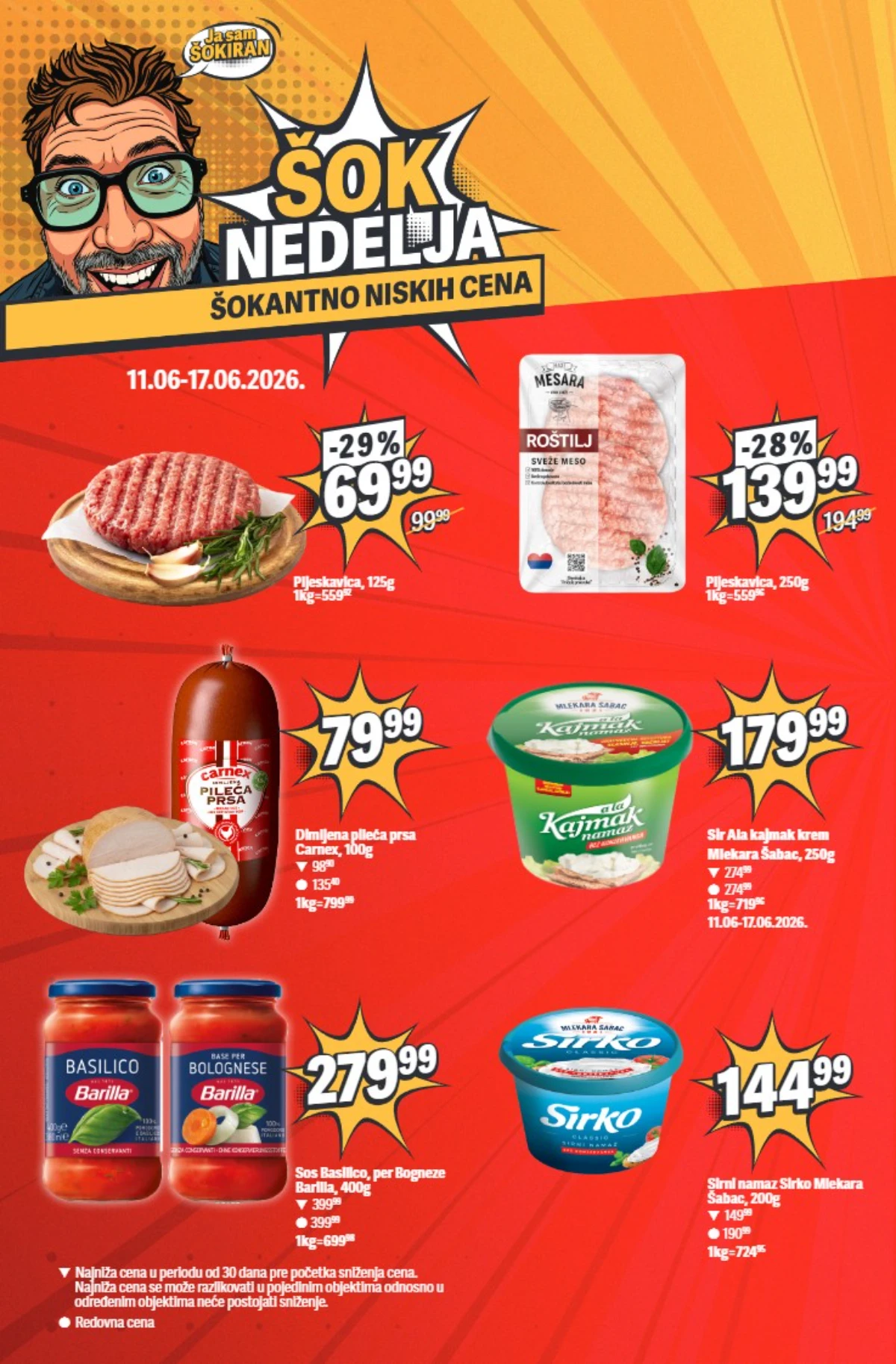 Maxi Šok Nedelja – pljeskavice, kajmak i mlečni proizvodi na akciji