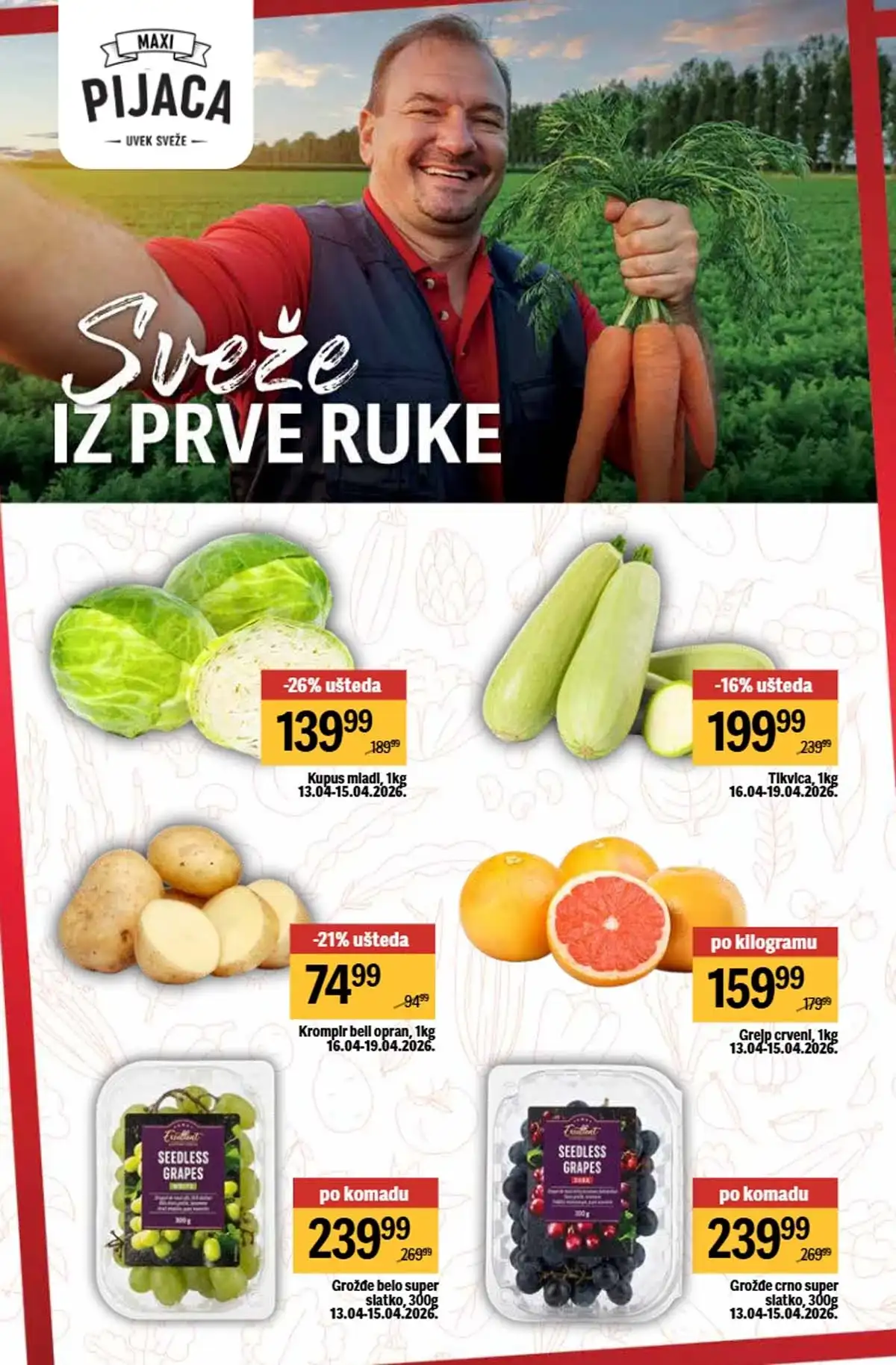 Maxi nedeljna akcija katalog strana 8 slatkiši popusti do 19. april 2026 Maxi nedeljni katalog strana 8 slatkiši grickalice i poslastice Srbija april 2026