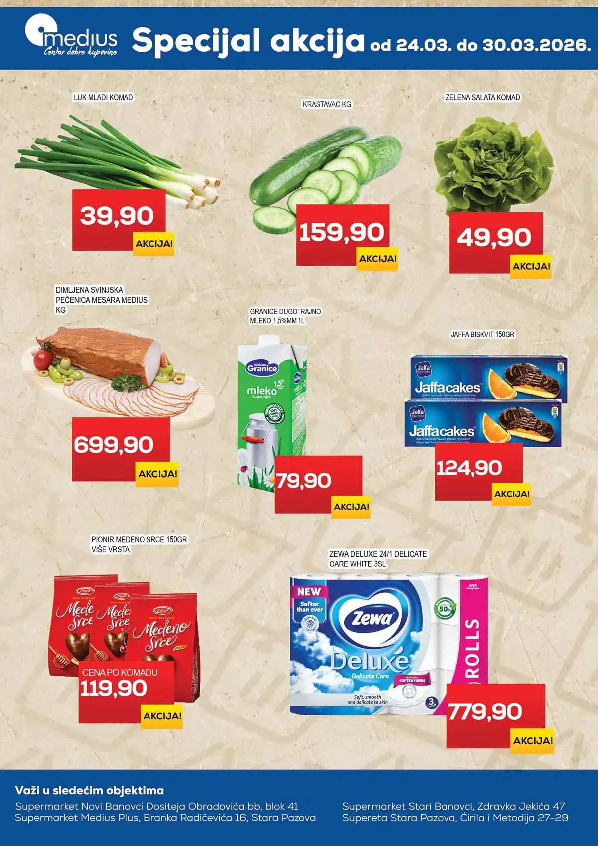 Medius specijal akcija – katalog sniženja prehrane, pića i kućnih proizvoda mart 2026
