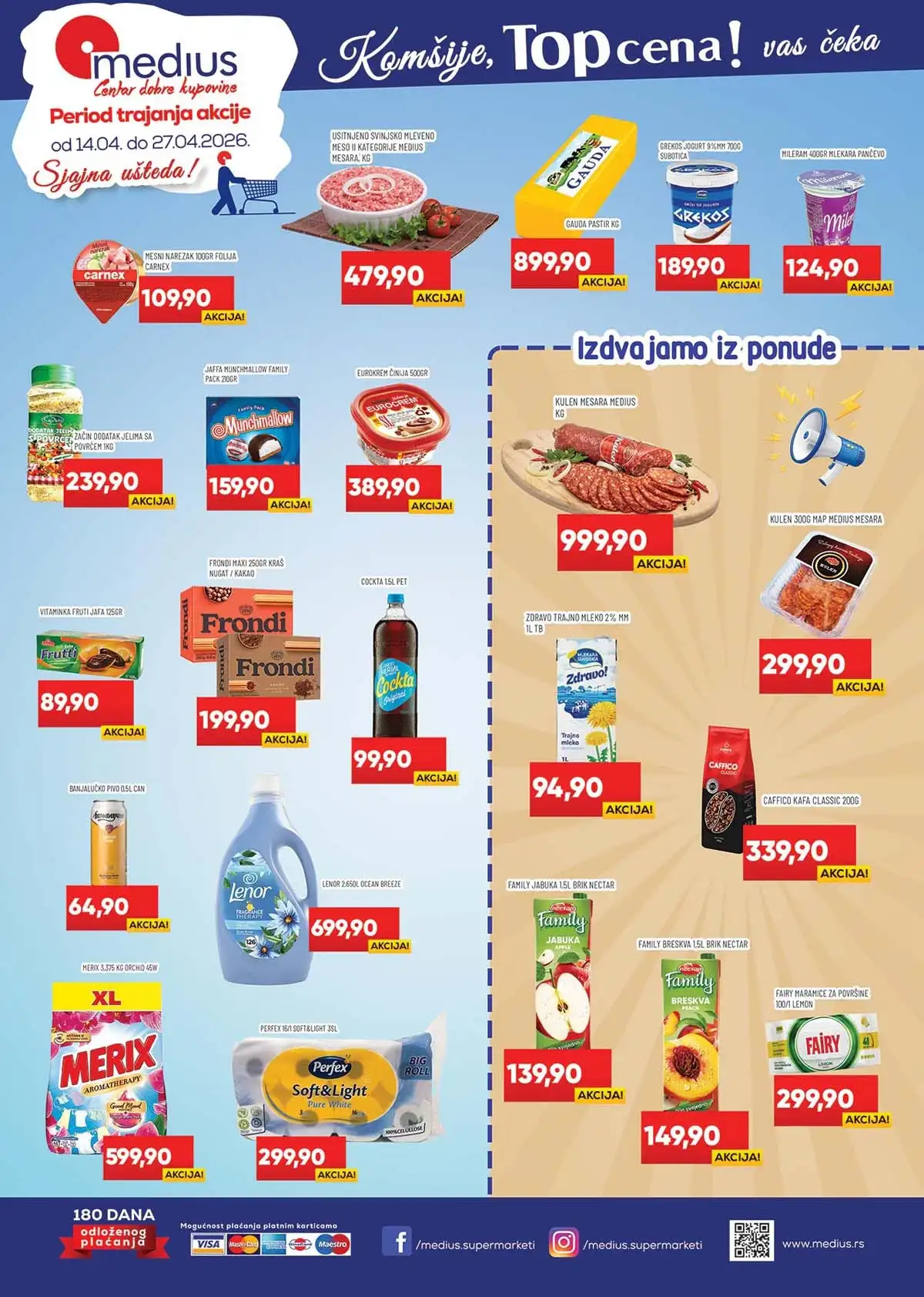 Medius Top cena katalog – akcija i sniženja do 27. aprila  2026. prva strana