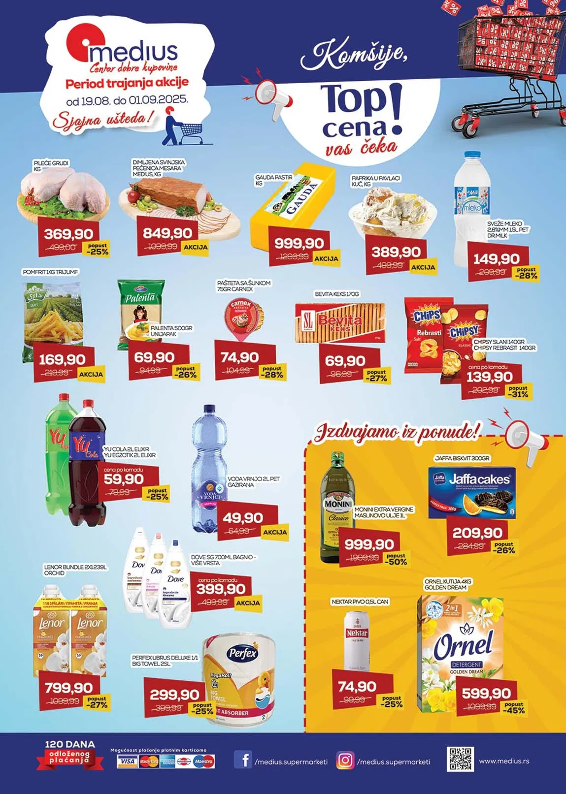 Medius TOP CENA akcija – popusti do 50% do 01.09.2025.