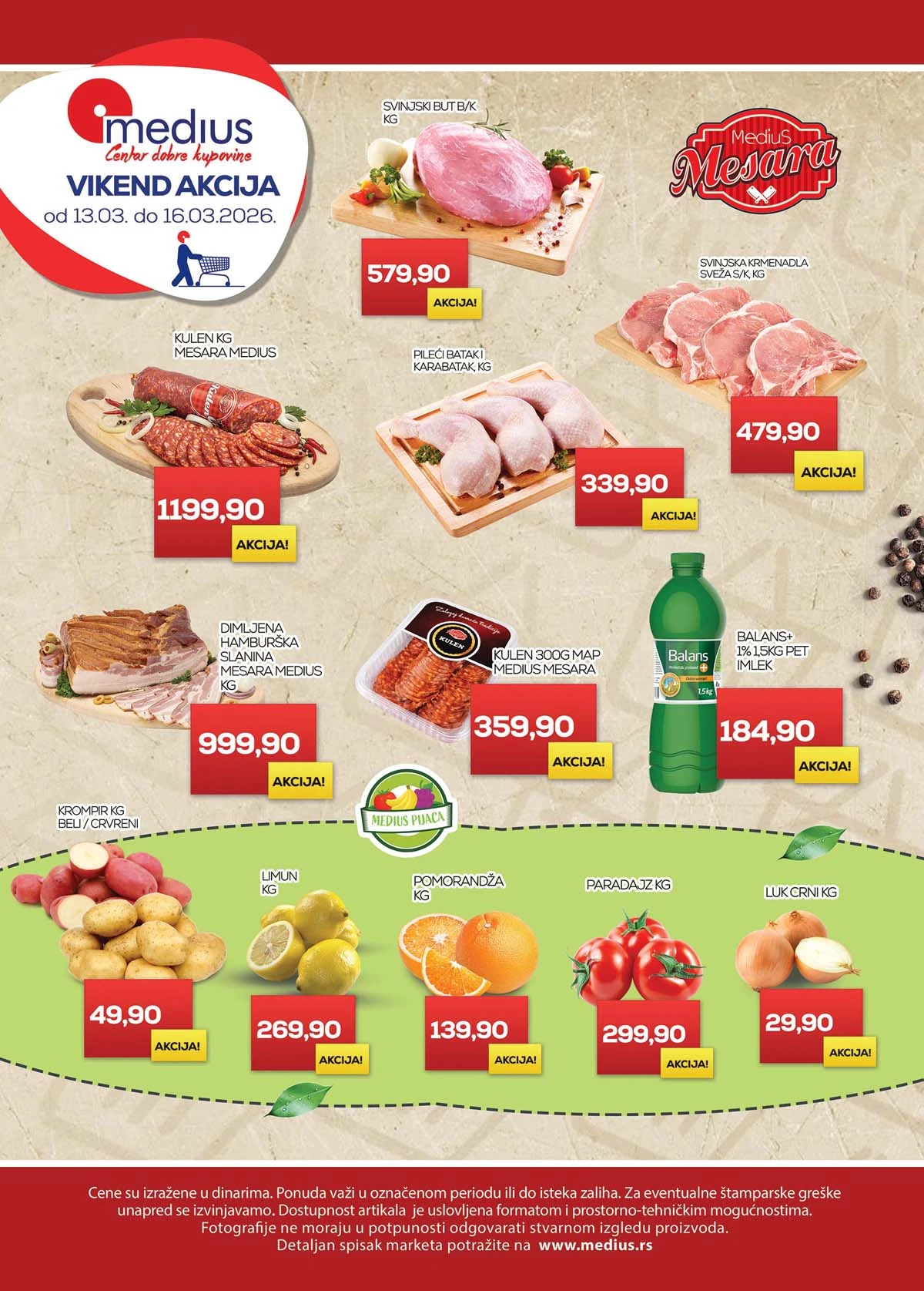 Medius akcija cene koje grme – katalog sniženja prehrane i kućnih proizvoda do 23. marta 2026