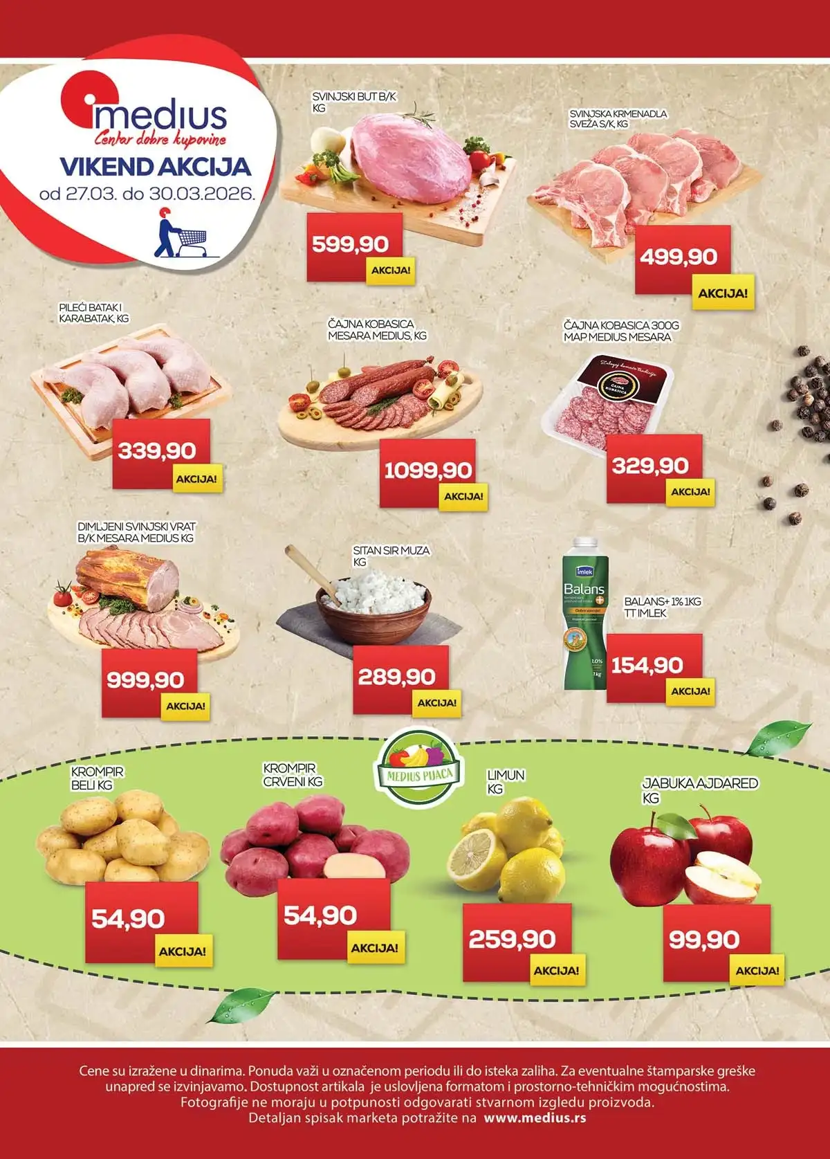 Medius akcija cene koje grme – katalog sniženja prehrane i kućnih proizvoda do 30. marta 2026