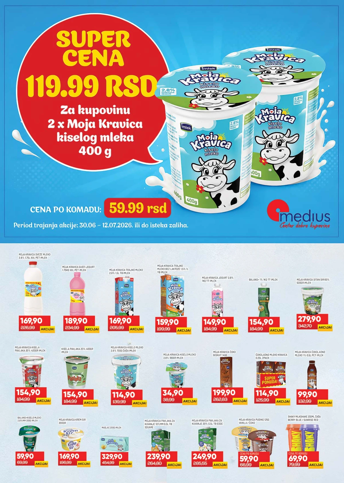 Medius katalog strana 5 – mleko, jogurt i rashlađeni proizvodi