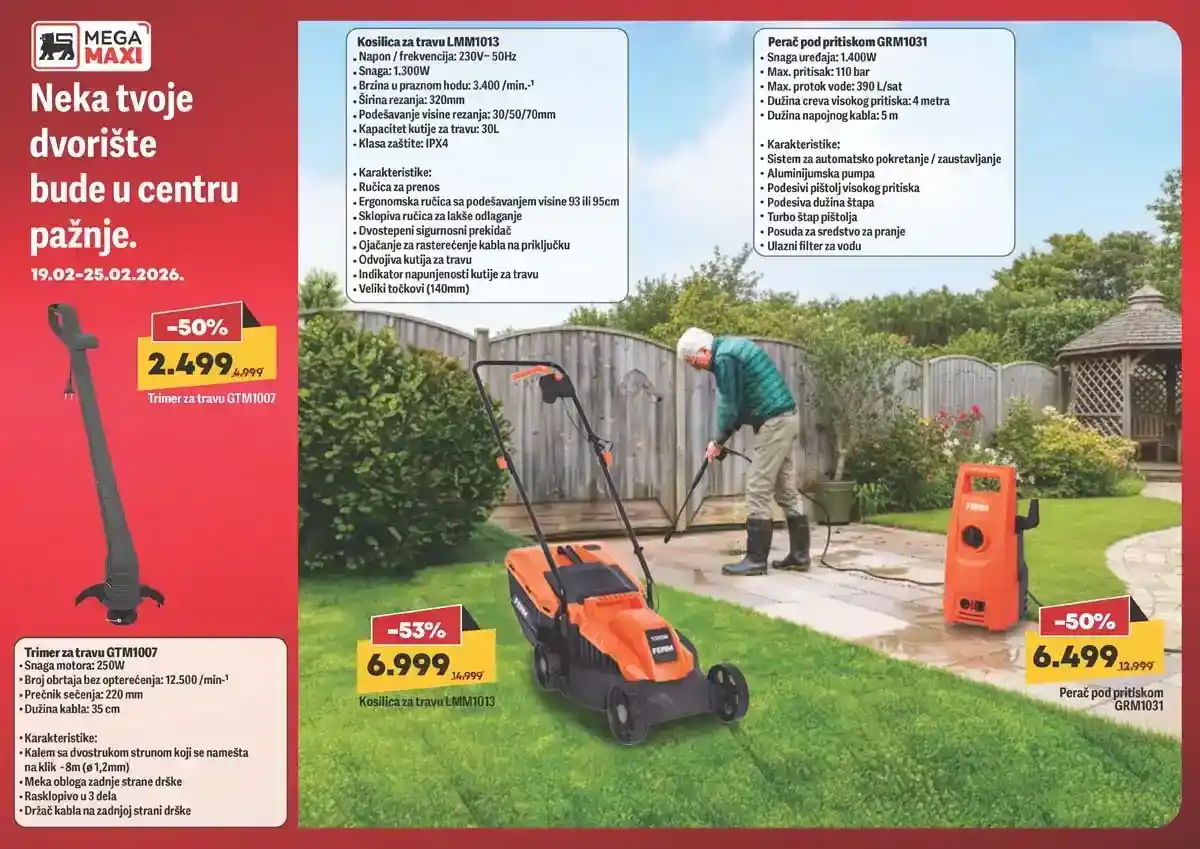 MEGA Maxi akcija Neka tvoje dvorište bude u centru pažnje katalog sniženja do 25. februara 2026 MEGA Maxi akcija dvorište, terasa i baštenska oprema na sniženju do 25. februara 2026