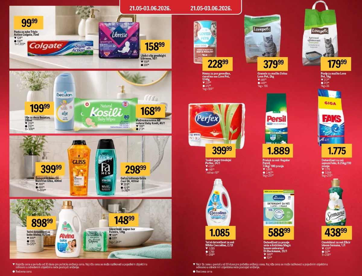Mega Maxi katalog – Persil, Faks, Coccolino i kozmetika na akciji do 03.06.2026