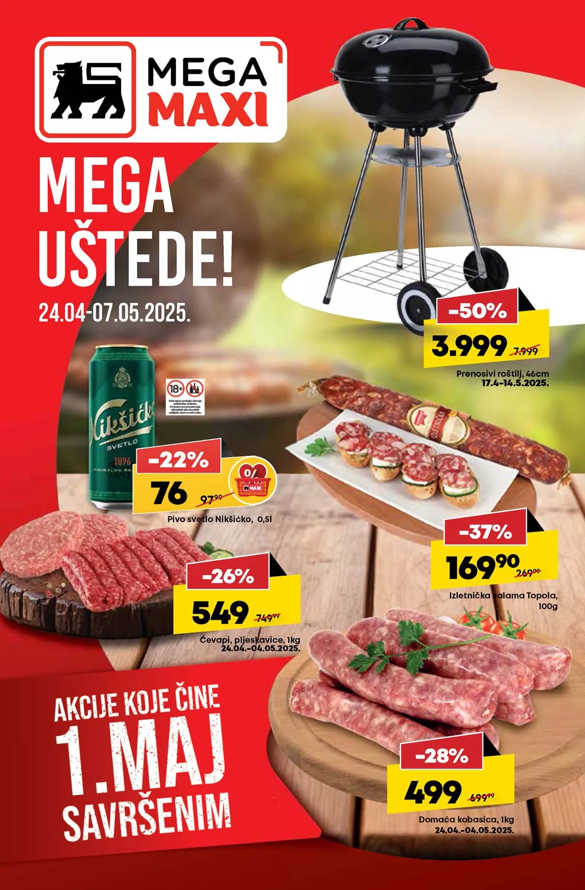 MEGA MAXI Akcija Katalog sniženja do 07.05.2025