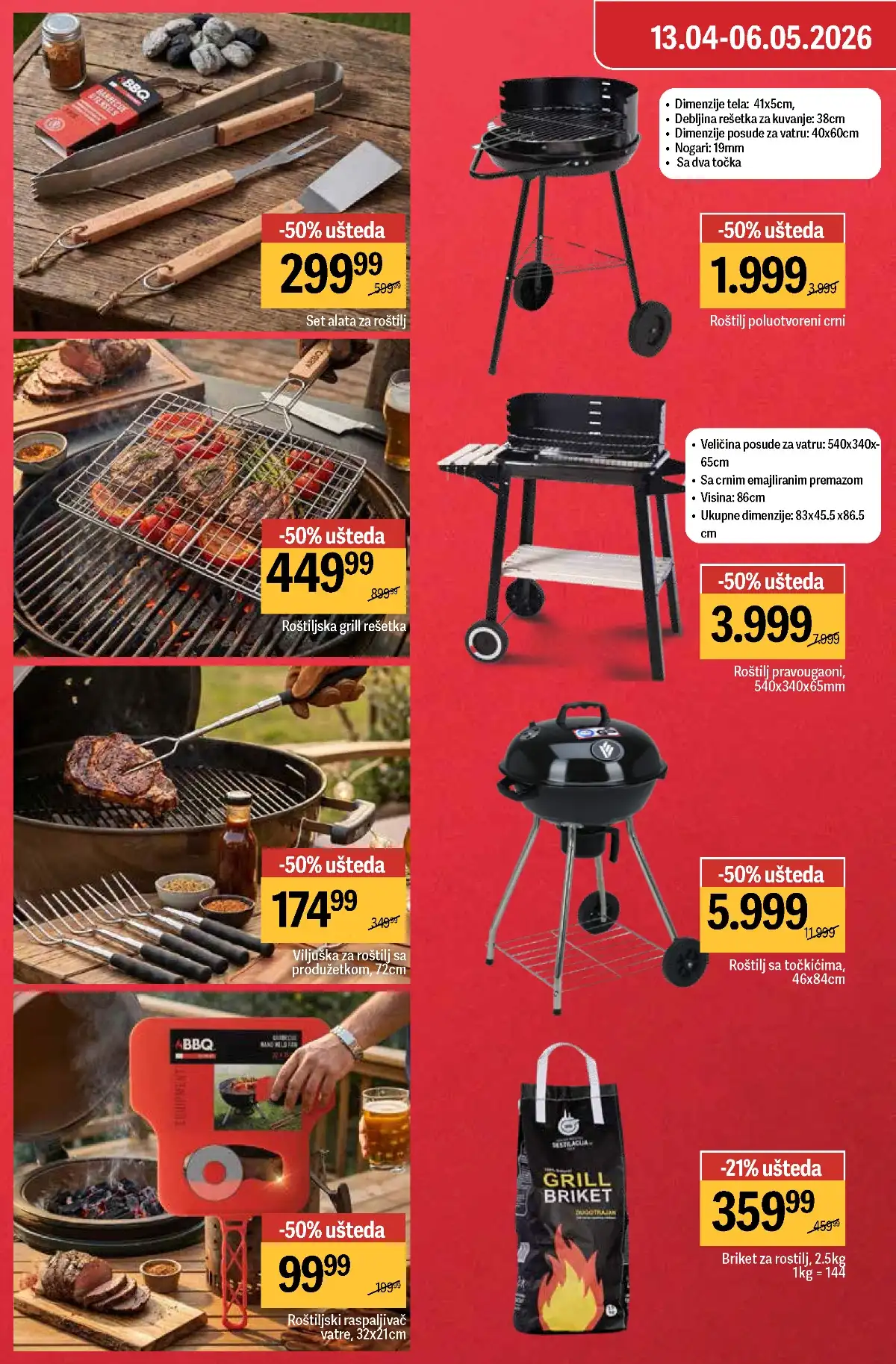 Maxi katalog strana 2 roštilj oprema i pribor sniženje do 06.05.2026