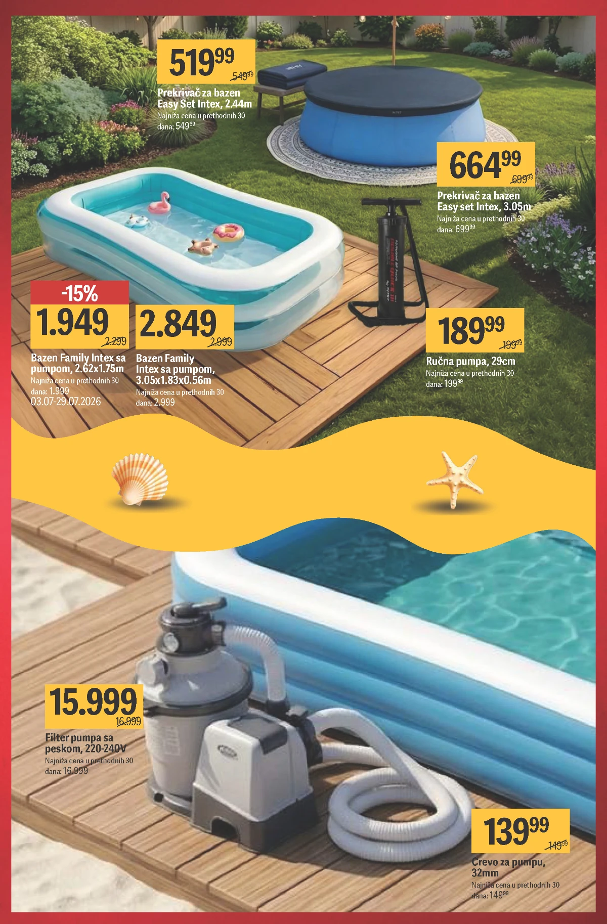 Mega Maxi katalog – porodični bazeni, pumpe i dodatna oprema do 29.07.2026.