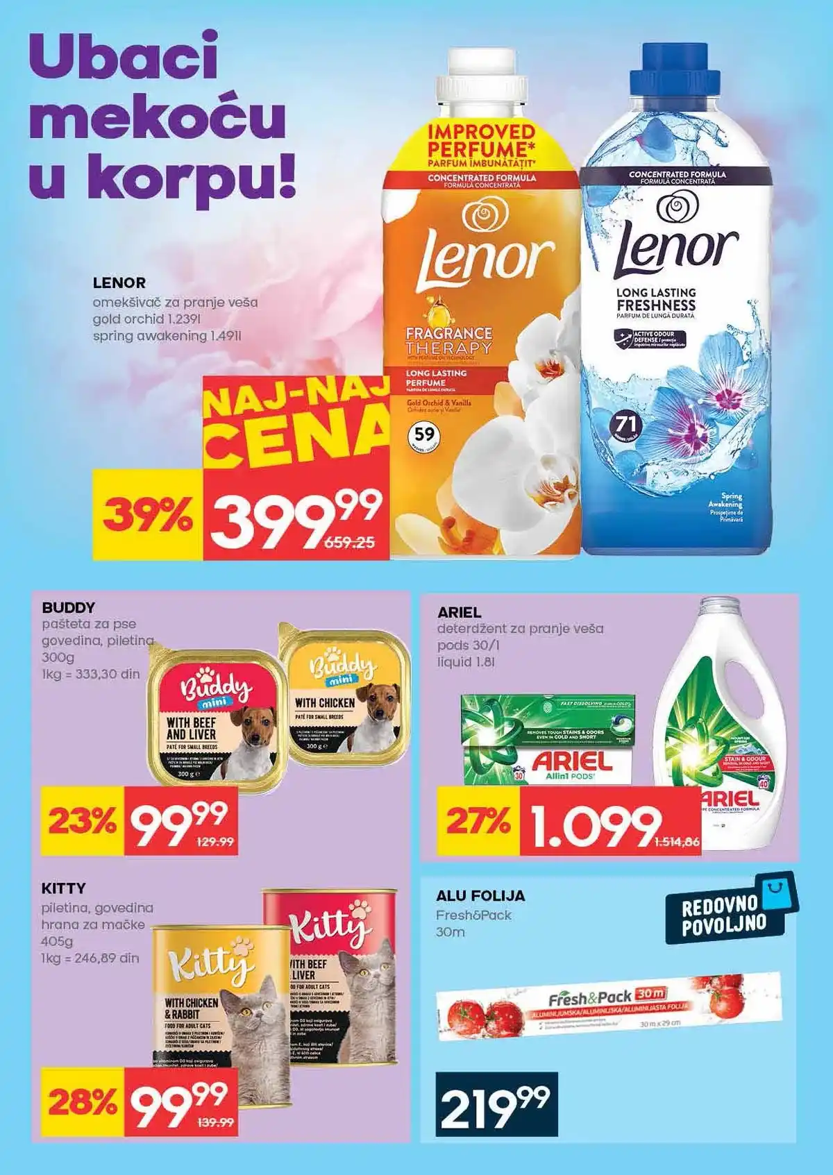 Mercator katalog akcija do 4. mart 2026 strana 28 piće i osnovne namirnice Srbija