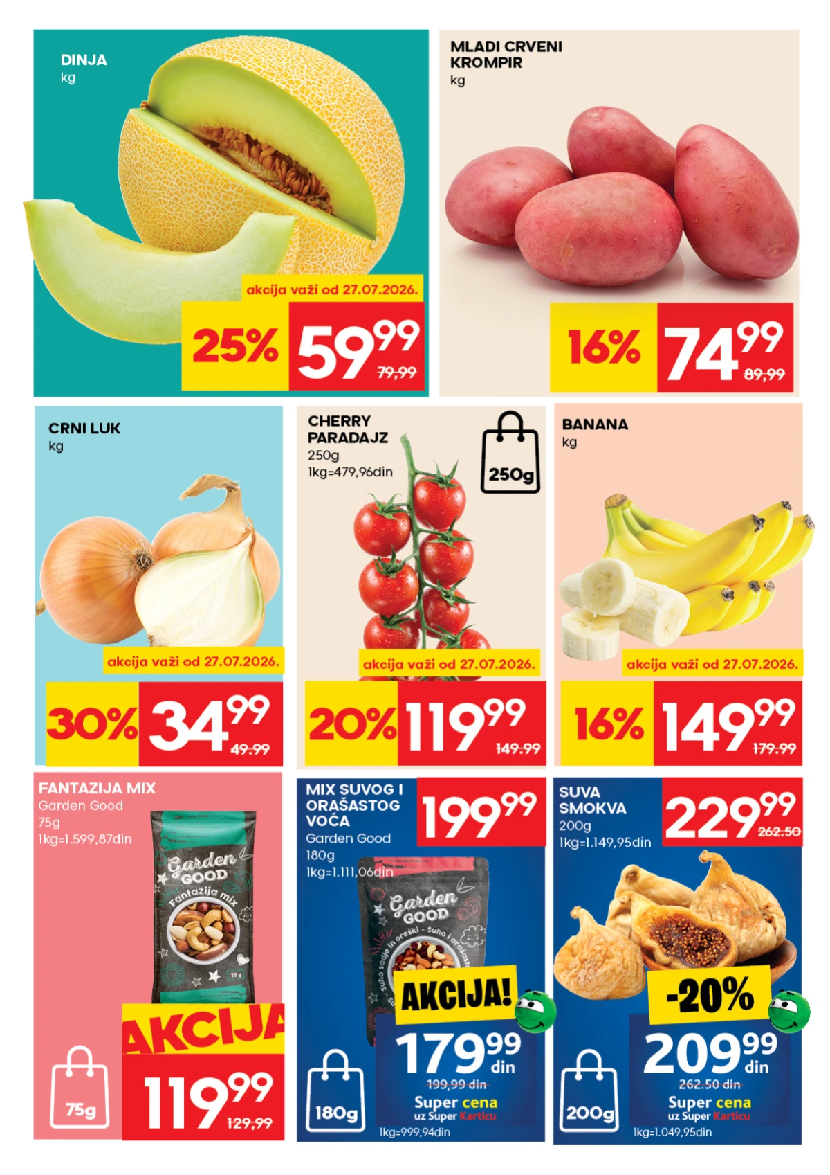 Mercator katalog – voće, povrće i akcijske cene na strani 3