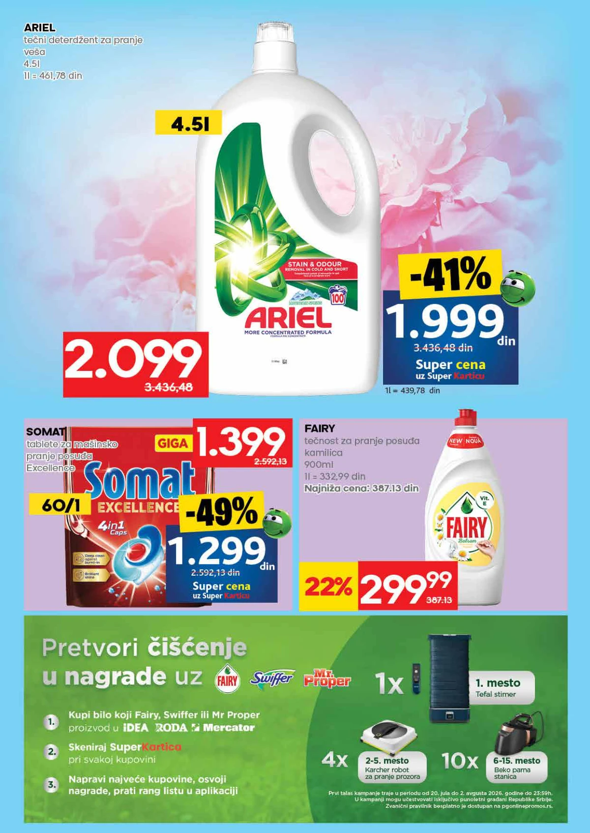 Mercator katalog – dodatne akcijske cene i pogodnosti Super Kartice na strani 31