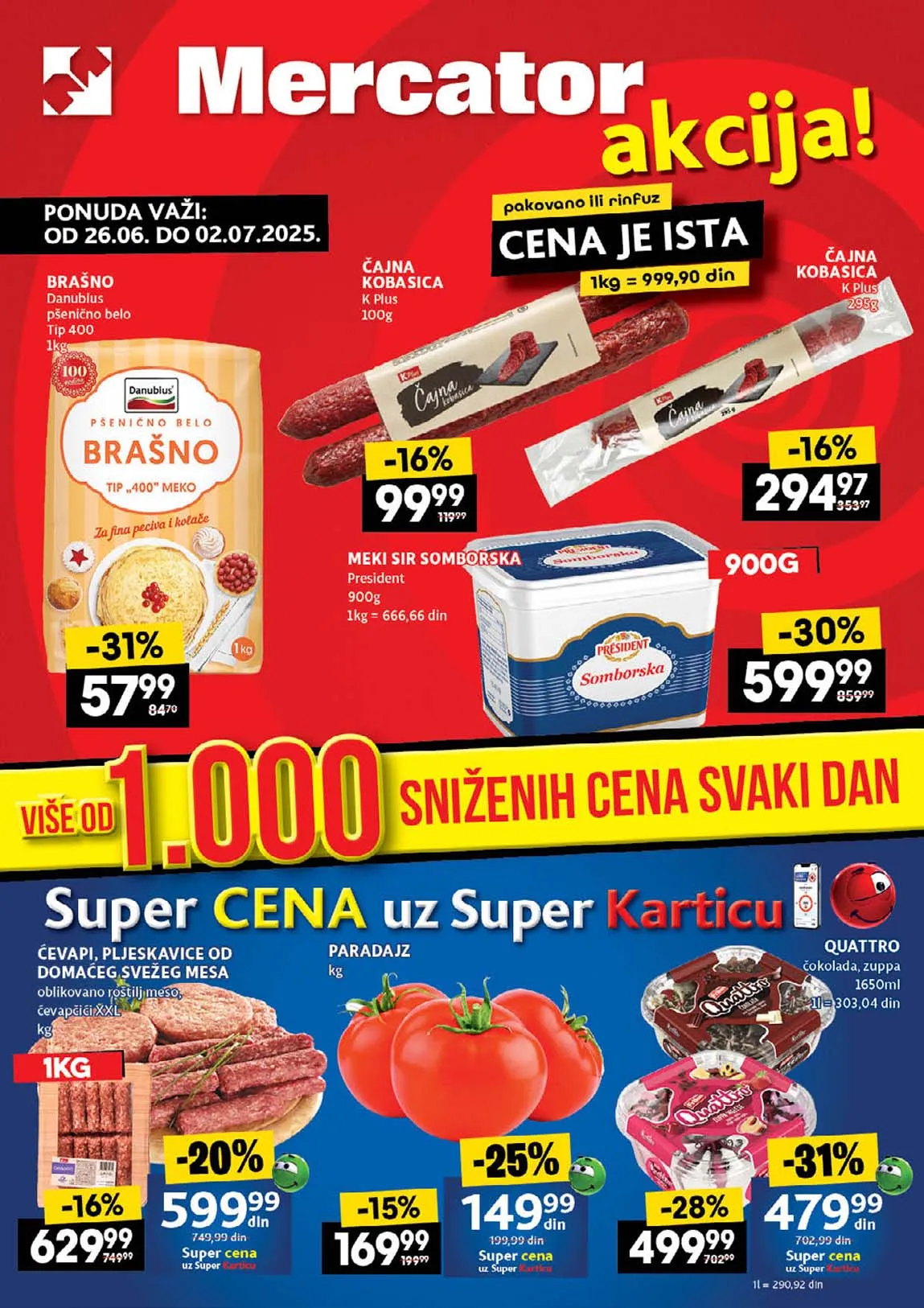 Mercator akcija Katalog sniženja do 02.07.2025