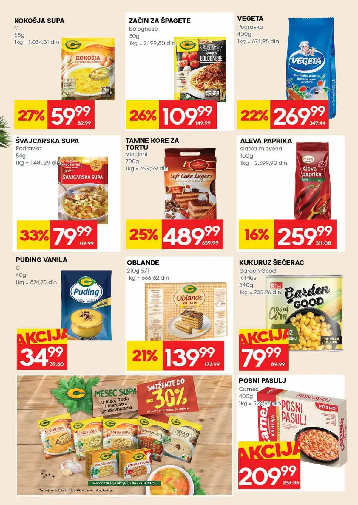 Mercator katalog sniženja do 15. april 2026 – strana 19 Mercator akcija do 15. april 2026 strana 19 meso i mlečni proizvodi Srbija