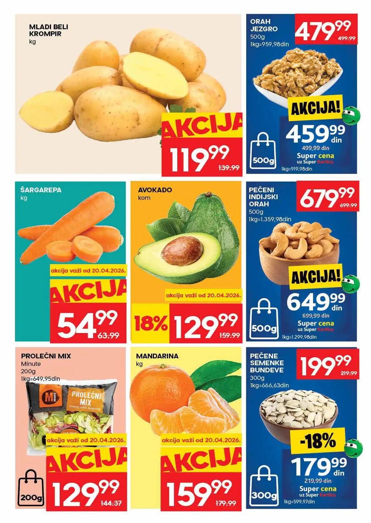 Mercator katalog akcija do 22. april 2026 strana 3 sveže voće i povrće Srbija