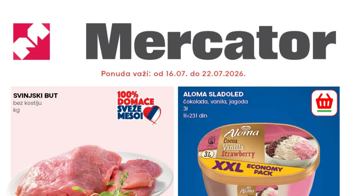 Mercator katalog 16.07. do 22.07.2026. sa popustima do 53% i stotinama akcijskih cena