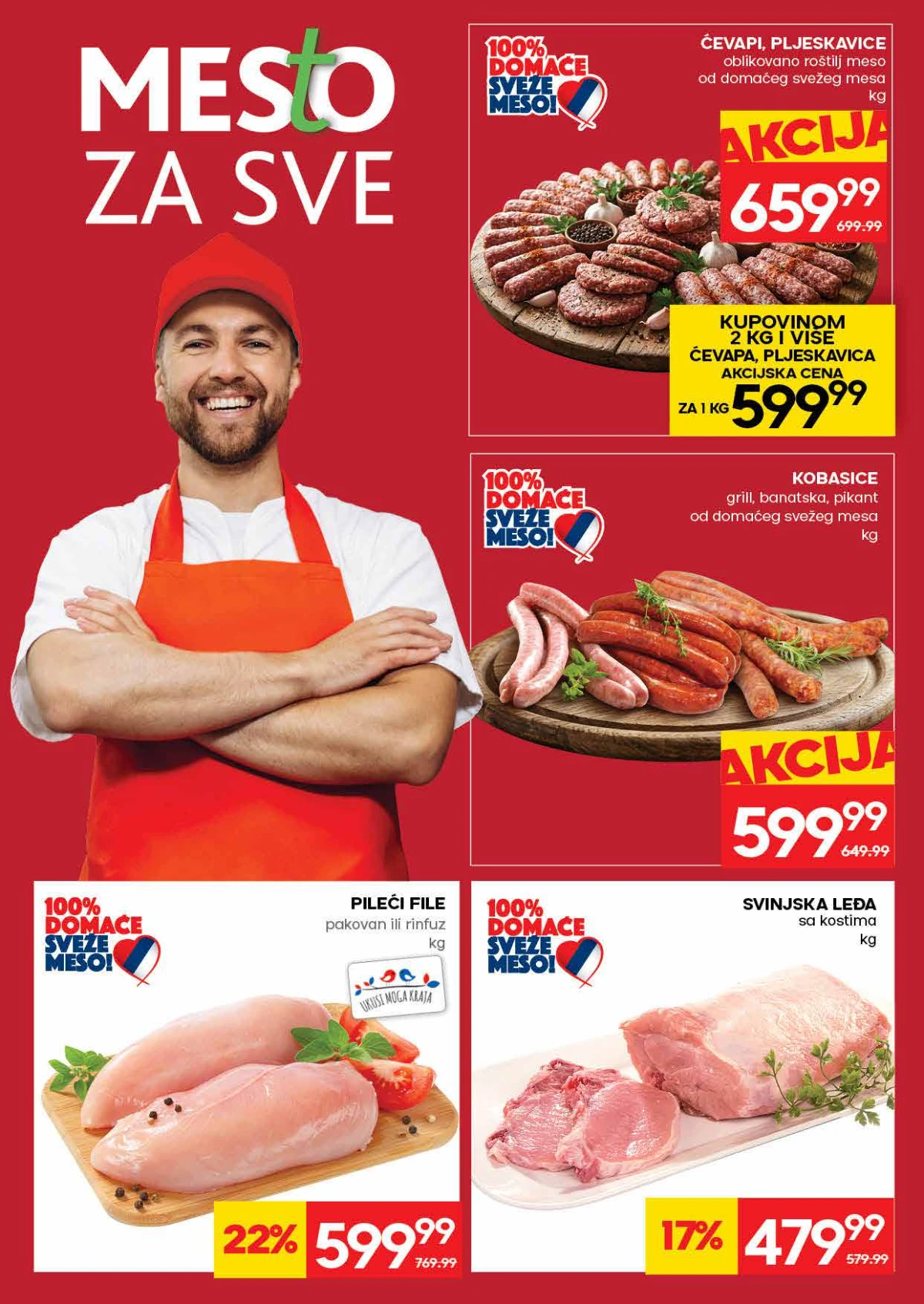 Mercator katalog 16.07. do 22.07.2026. – strana 4 sa ponudom domaćeg mesa