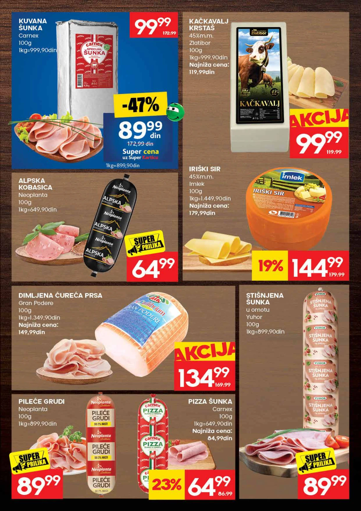 Mercator katalog 16.07. do 22.07.2026. – strana 7 sa akcijama za mlečne proizvode i delikatese