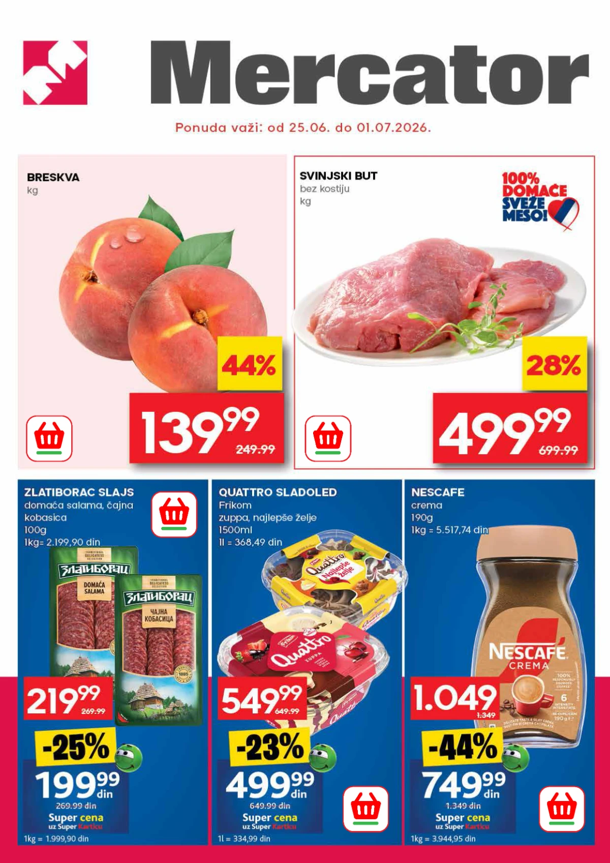 Mercator akcija do 44% popusta – novi nedeljni katalog sa velikim uštedama do 01.07.2026