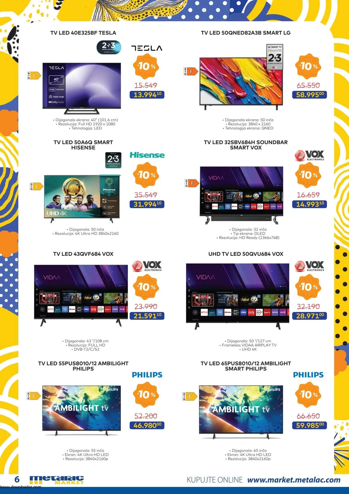 Metalac Market akcija katalog strana 6 sniženja do 50% do 31. marta 2026