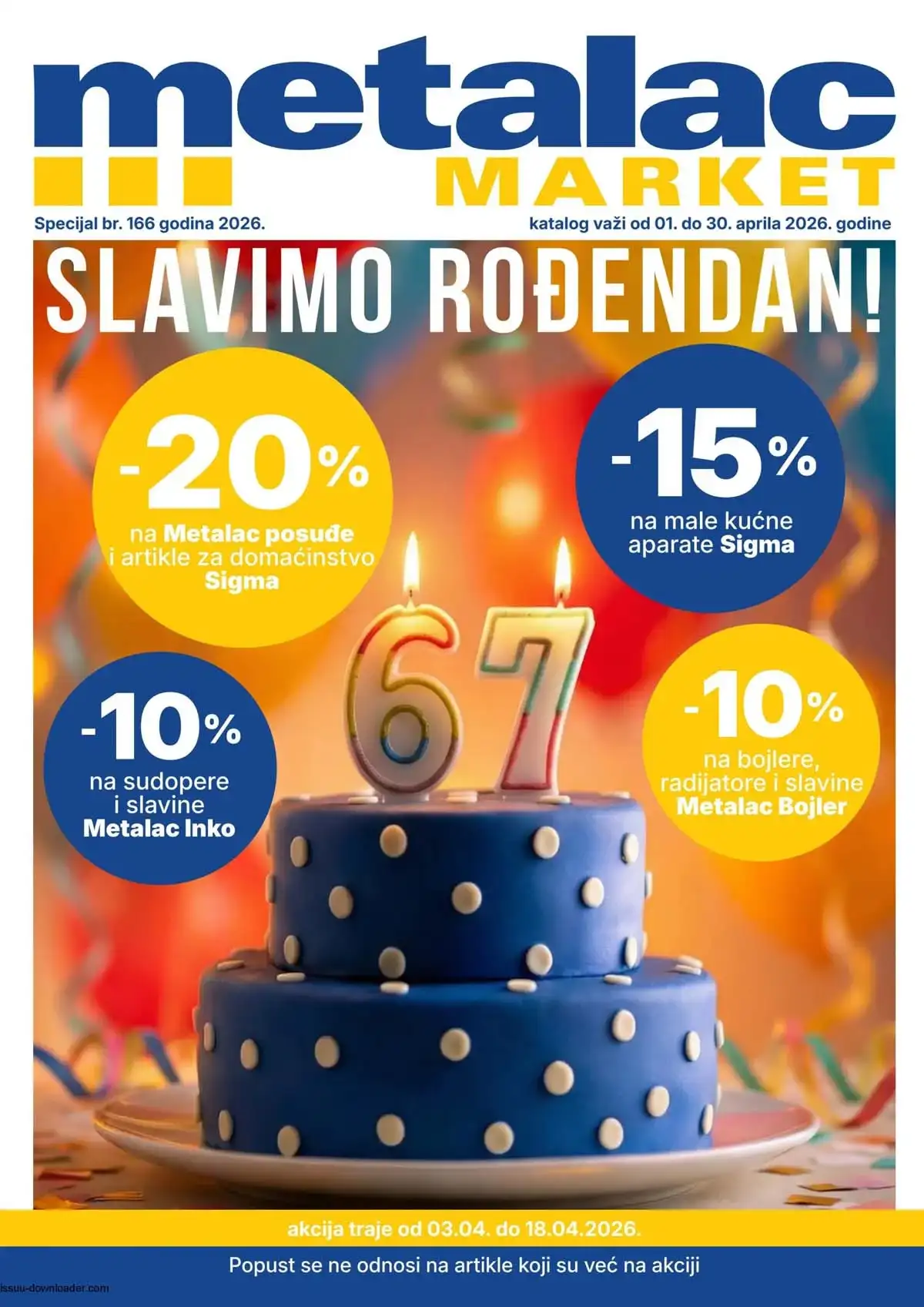 Metalac sniženja do 60% – rođendanska akcija za dom (strana 1)